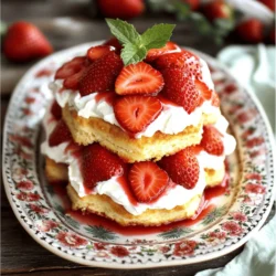 To make a great strawberry shortcake, you need fresh ingredients. Use ripe, sweet strawberries. They should be bright red and fragrant. You will need: