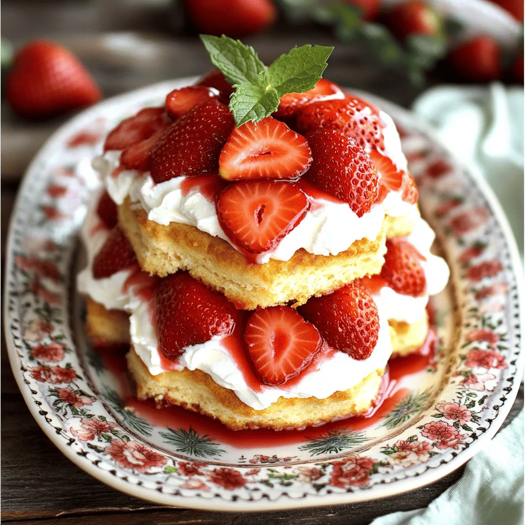 To make a great strawberry shortcake, you need fresh ingredients. Use ripe, sweet strawberries. They should be bright red and fragrant. You will need: