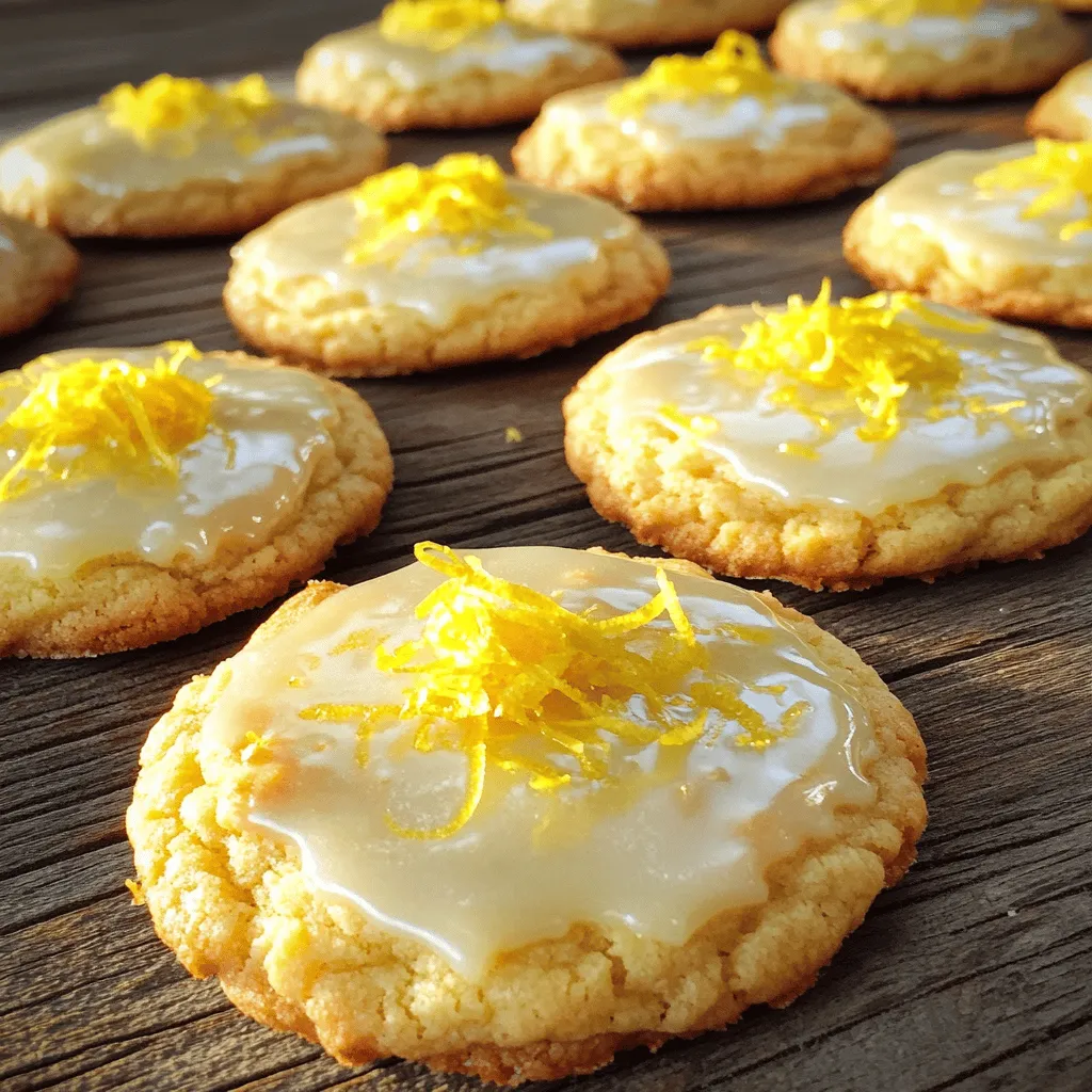 To make glazed lemon sugar cookies, gather the following ingredients:
