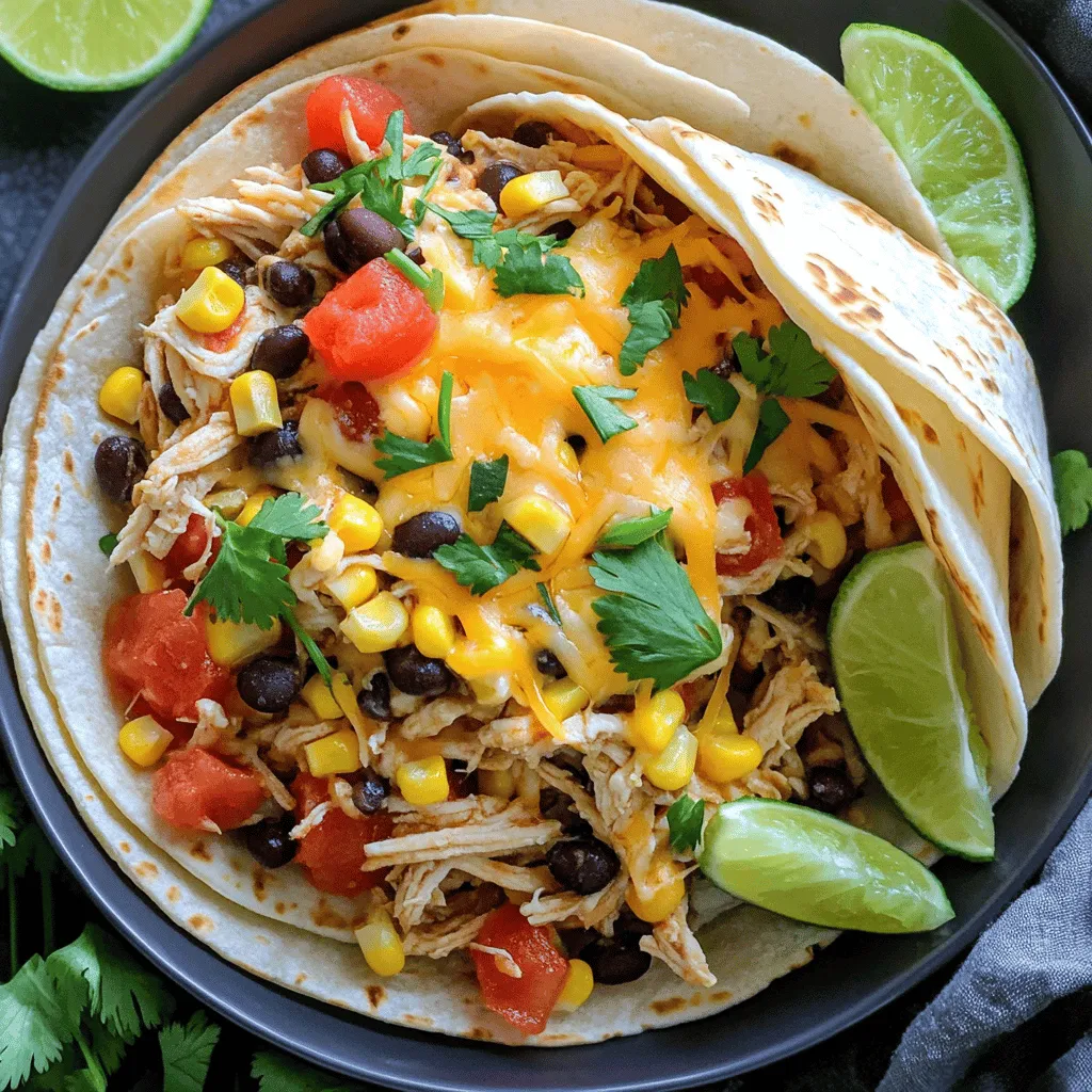 - <strong>Chicken and Protein Components</strong> – 2 lbs boneless, skinless chicken breasts” /></p>
</p>
<h2>Variations</h2>
</p>
<h3>Customizing Your Recipe</h3>
</p>
<p>You can easily change this recipe to fit your taste. Here are some ideas:</p>
</p>
<p>– <strong>Vegetarian Alternatives</strong>: Swap out chicken for chickpeas or tofu. Use vegetable broth instead of chicken broth. This change keeps all the flavors and adds protein.</p>
</p>
<p>– <strong>Spicy Additions</strong>: If you like heat, add jalapeños or a splash of hot sauce. You can also use spicy salsa instead of diced tomatoes. This will give your dish an exciting kick.</p>
</p>
<p>– <strong>Serving Options and Pairings</strong>: Serve the Mexican chicken over rice or in soft tortillas. You can also add toppings like avocado, sour cream, or extra cheese. These add flavors and textures that make the meal even better.</p>
</p>
<p>These variations let you enjoy this dish in many ways. Check out the Full Recipe for more details on making this meal perfect for you!</p>
</p>
<h2>Storage Info</h2>
</p>
<h3>Storing Leftovers Properly</h3>
</p>
<p><strong>Refrigeration Tips</strong></p>
<p>After you enjoy your meal, store leftovers in an airtight container. This keeps the chicken fresh. Make sure to cool it down first; hot food can cause condensation, which affects quality. You can store it in the fridge for up to 3-4 days.</p>
</p>
<p><strong>Freezing Instructions</strong></p>
<p>If you want to keep it longer, freezing is a great option. Place the cooled chicken in a freezer-safe container. Be sure to label the container with the date. It can last up to 3 months in the freezer. When you’re ready to eat, simply thaw it in the fridge overnight.</p>
</p>
<p><strong>Reheating Methods</strong></p>
<p>To reheat, you have a few options. You can use the microwave for quick heating. Just make sure to stir it halfway through. If you want to keep the texture nice, use a saucepan on low heat. This method warms the chicken evenly. For the best taste, add a splash of chicken broth to keep it moist. Enjoy your flavorful meal again!</p>
</p>
<h2>FAQs</h2>
</p>
<h3>Common Questions About Crockpot Mexican Chicken</h3>
</p>
<p><strong>How long can I store leftovers?</strong></p>
<p>You can store leftovers in the fridge for about 3 to 4 days. Use an airtight container to keep them fresh. If you want to keep them longer, freeze the chicken. It can last for up to 3 months in the freezer.</p>
</p>
<p><strong>Can I cook this recipe on high heat?</strong></p>
<p>Yes, you can cook it on high heat. It will take about 3 to 4 hours. The chicken will still be tender, but low heat is best for flavor.</p>
</p>
<p><strong>What to serve with Crockpot Mexican Chicken?</strong></p>
<p>This dish goes great with rice or tortillas. You can also serve it with chips or salad. Add some guacamole or sour cream for extra fun!</p>
</p>
<p><strong>Can I use frozen chicken?</strong></p>
<p>Yes, you can use frozen chicken. Just increase the cooking time. It may take about 1 to 2 extra hours on low heat. Always ensure the chicken is fully cooked before serving.</p>
</p>
<p>For the full recipe, check out the Crockpot Mexican Chicken Delight!</p>
</p>
<p>This blog post covers all you need for Crockpot Mexican Chicken. We explored the ingredients, from proteins and vegetables to spices. I shared step-by-step cooking instructions, plus tips to enhance flavor and texture. You can also customize the recipe to fit your tastes, whether vegetarian or spicy. Lastly, I provided storage guidelines for leftovers.</p>
</p>
<p>Enjoying this dish can bring flavor and ease to your weeknight meals. Try it today and make it your own!</p>
<div id=
