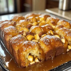 For the perfect Caramel Apple Monkey Bread, you need: - 2 cans (16 oz each) refrigerated biscuit dough - 1 cup granulated sugar - 1 tablespoon ground cinnamon - 1/2 cup unsalted butter, melted - 2 apples (Granny Smith or Honeycrisp), peeled, cored, and diced - 1 cup caramel sauce (store-bought or homemade) - 1/2 cup chopped pecans or walnuts (optional) - Powdered sugar, for dusting If you need gluten-free options, you can swap the biscuit dough for gluten-free dough. Make sure the caramel sauce is also gluten-free. You can add a twist to your monkey bread by including different nuts or fruits. Try: - Chopped hazelnuts or almonds for a nutty crunch - Diced pears or peaches for a fruity flavor For caramel sauce, you can use: - Salted caramel for a sweet and salty mix - Chocolate caramel sauce for an indulgent treat These options can make your Caramel Apple Monkey Bread even more delightful! Start by preheating your oven to 350°F (175°C). This is key for perfect baking. Next, grease a bundt pan well with non-stick cooking spray. This helps the monkey bread come out easily later. In a large bowl, mix 1 cup of granulated sugar with 1 tablespoon of ground cinnamon. Stir it until it blends well. Open both cans of refrigerated biscuit dough. Cut each biscuit into quarters. Toss these biscuit pieces into the cinnamon sugar mix until they are fully coated. This step brings out that sweet flavor. Now it’s time to layer the ingredients. Place half of the coated biscuit pieces in the bottom of the greased bundt pan. Spread them evenly to form the first layer. Next, add half of the diced apples on top of the biscuit layer. Make sure to distribute them evenly. If you chose to use nuts, sprinkle half of the chopped pecans or walnuts over the apples. Drizzle about 1/4 cup of caramel sauce over this first layer. This will make each bite rich and tasty. Repeat the layering with the remaining biscuit pieces, apples, and nuts. Drizzle more caramel sauce on top again. This ensures every layer is sweet and gooey. Place the bundt pan in your preheated oven and bake for 30-35 minutes. You’ll know it’s done when the top is golden brown and a toothpick comes out clean. This means the biscuits are fully cooked. Once baked, take it out and let it cool in the pan for about 10 minutes. This helps it set. To serve, gently invert the bundt pan onto a plate. Carefully lift off the pan. Drizzle any remaining caramel sauce over the top. A light dusting of powdered sugar adds a sweet finish. For the full recipe, refer to the section above. Enjoy every bite of your warm and delicious caramel apple monkey bread! To avoid soggy bread, make sure to coat the biscuit pieces well. The sugar mix helps absorb moisture. Layering is key. Place those biscuit pieces in a single layer in the pan. This keeps the air flowing during baking. For even baking, rotate the pan halfway through. This ensures all parts get the same heat. Keep an eye on the color. The top should turn golden brown. If it looks too dark, cover it with foil. Garnishing can make your monkey bread stand out. I love adding extra diced apples on top. A dollop of whipped cream also adds sweetness. Pair your monkey bread with warm apple cider or a cup of coffee. You could also serve it with vanilla ice cream on the side for a special touch. These drinks enhance the flavors and create a fun experience. Enjoy your Caramel Apple Monkey Bread with family and friends! For the complete recipe, check out the [Full Recipe]. {{image_4}} To elevate your caramel apple monkey bread, try adding different spices. Nutmeg and allspice can add warmth and depth. A pinch of vanilla extract also enhances the flavor. You can switch up the fruit too. Instead of apples, use pears or bananas for a fresh twist. Both fruits add sweetness and moisture. If you want a vegan version, replace the butter with coconut oil. Use plant-based milk in place of regular milk in your caramel sauce. For gluten-free options, choose gluten-free biscuit dough. This way, everyone can enjoy this sweet treat without worry. Just ensure all other ingredients are also gluten-free. To keep your Caramel Apple Monkey Bread fresh, store it in an airtight container. This helps prevent it from drying out. If you have leftovers, let them cool first. Then, wrap them tightly in plastic wrap before placing them in the container. You can also use aluminum foil for extra protection. When reheating, preheat your oven to 350°F (175°C). Place the monkey bread in an oven-safe dish. Cover it with foil to keep it moist. Heat for about 10-15 minutes or until warm. This method helps maintain the soft texture and gooey caramel. Avoid using the microwave, as it can make the bread tough. In the fridge, your monkey bread can last up to 3 days. Make sure it remains covered to avoid drying out. If you want to keep it longer, freeze it. Wrap the bread in plastic wrap and then in foil. It can last for about 2 months in the freezer. Watch for signs of spoilage, like a sour smell or mold. If you see any signs, it's best to throw it away. Keeping track of storage times helps you enjoy this treat at its best! Monkey bread is a sweet pull-apart bread. It comes from the United States. The dish gets its name from how people tear it apart. You can enjoy it warm or at room temperature. Many families serve it at brunch or special occasions. It often includes dough pieces coated in cinnamon and sugar. Yes, you can prepare this recipe ahead of time. You can assemble the monkey bread and store it in the fridge. Cover the bundt pan with plastic wrap. Bake it the next day. Just remember to let it sit at room temperature for about 30 minutes before baking. This allows for even cooking. You can also refrigerate leftovers for up to three days. Caramel Apple Monkey Bread pairs well with many things. Consider serving it with a scoop of vanilla ice cream. The cold ice cream complements the warm bread. You can also serve it with fresh fruit, like berries or sliced bananas. For drinks, consider coffee or warm apple cider. These choices enhance the flavors and make your meal memorable. This blog post covered the essential ingredients and easy steps to make monkey bread. You learned how to layer, bake, and store it well. We shared tips, variations, and serving ideas to make your dish the best. Monkey bread is fun to share with others. You can switch ingredients to fit your taste. With these tips, your caramel apple monkey bread will impress everyone! Enjoy making this delightful dish and happy baking!