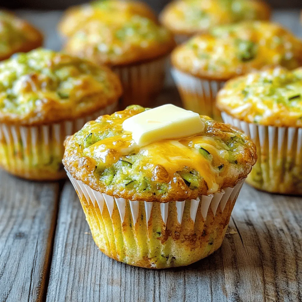 To make savory breakfast muffins, gather the following ingredients: - 1 ½ cups all-purpose flour - ½ cup cornmeal - 2 tablespoons baking powder - ½ teaspoon salt - ¼ teaspoon freshly cracked black pepper - 1 teaspoon garlic powder - 1 cup shredded sharp cheddar cheese - ½ cup cooked bacon or sausage, crumbled (optional) - 1 small zucchini, finely grated - 1 cup milk (dairy or non-dairy) - 2 large eggs - ¼ cup unsalted butter, melted - 2 green onions, thinly sliced You can enhance your muffins with some optional ingredients: - ½ cup diced bell peppers - ½ cup spinach, chopped - 1 teaspoon dried oregano or basil - ¼ cup feta cheese for a tangy twist These extras can add more taste and nutrition to your muffins. Feel free to mix and match based on what you like! Each muffin provides a balanced mix of nutrients. Here’s a rough estimate per muffin: - Calories: 180 - Protein: 6g - Fat: 8g - Carbohydrates: 22g - Fiber: 1g This nutrition information helps you enjoy your muffins while keeping track of your meals. First, preheat your oven to 400°F (200°C). This helps the muffins rise well. Next, prepare a 12-cup muffin tin. You can grease it lightly or use paper liners. Paper liners make it easy to take the muffins out later. In a large bowl, add the dry ingredients. This includes 1 ½ cups of all-purpose flour, ½ cup cornmeal, 2 tablespoons baking powder, ½ teaspoon salt, ¼ teaspoon black pepper, and 1 teaspoon garlic powder. Use a whisk to mix them well. Make sure there are no lumps. Then, fold in the shredded sharp cheddar cheese, crumbled bacon or sausage if you like, grated zucchini, and sliced green onions. Mix gently so everything is evenly spread. Now, take another bowl and whisk the wet ingredients. Add 1 cup of milk, 2 large eggs, and ¼ cup melted butter. Mix until smooth. Pour this mixture into the dry ingredients. Stir gently but don’t overmix; it's okay if the batter has lumps. Spoon the batter into the muffin cups. Fill each cup about three-quarters full. This allows them to rise nicely. Bake in the oven for 18-20 minutes. They should be golden brown on top. To check, stick a toothpick in the center. If it comes out clean or with a few crumbs, they are done. Let them cool for 5 minutes before moving them to a wire rack. Enjoy your savory breakfast muffins! For the full recipe, check the earlier section. To get the best texture in your savory muffins, avoid overmixing the batter. Mix just until the dry and wet ingredients blend. A few lumps are okay. This keeps the muffins fluffy. If you want a lighter muffin, use cake flour instead of all-purpose flour. You can also add a bit more milk if the batter seems too thick. Bake your muffins at 400°F (200°C). Start checking them at 18 minutes. Every oven is different, so check for a golden top. Insert a toothpick in the center; it should come out clean. If you use a dark muffin tin, reduce baking time by a few minutes. Serve these muffins warm for the best taste. You can add a dollop of butter on top. For a fun twist, pair them with zesty salsa. It adds a nice kick. To make them look pretty, sprinkle fresh herbs or extra green onions on top. This makes your dish pop and impresses guests! For the full recipe, check the details above. {{image_4}} You can make these muffins vegetarian by skipping the meat. Use extra veggies instead. Try adding diced bell peppers, mushrooms, or spinach. These options add color and nutrients. You can also swap in feta cheese for a tangy flavor. Don’t forget to keep the garlic powder for that extra kick! If you need gluten-free muffins, replace the all-purpose flour with a gluten-free blend. Make sure your baking powder is gluten-free too. You can also use almond flour or coconut flour. Keep in mind, coconut flour absorbs more liquid, so add an extra egg or more milk for moisture. Get creative with add-ins! Here are some of my favorites: - Sun-dried tomatoes: For a burst of flavor. - Olives: Adds saltiness and depth. - Herbs: Fresh basil or rosemary brings a fresh taste. - Cheese: Try gouda or pepper jack for a different twist. - Nuts or seeds: Walnuts or sunflower seeds add crunch. These variations let you personalize your savory breakfast muffins. Check the Full Recipe for the basic mix, then have fun experimenting! To keep your savory breakfast muffins fresh, store them in an airtight container. Place a paper towel at the bottom to absorb moisture. You can keep them at room temperature for up to 2 days. If you want to store them longer, the fridge is a good option. Just remember to wrap them in plastic wrap or foil first. To freeze muffins, let them cool completely. Place each muffin in a freezer-safe bag. Remove as much air as you can before sealing. You can freeze them for up to 3 months. When you're ready to eat, take them out and let them thaw in the fridge overnight. To reheat your muffins, you can use the microwave or the oven. For the microwave, heat each muffin for 15-20 seconds. If you prefer the oven, wrap them in foil and bake at 350°F (175°C) for 10-15 minutes. This keeps them soft and warm. Enjoy them just like when they were fresh! Yes, you can make these muffins ahead of time. I often bake a batch on Sunday. It makes busy mornings easier. Once cooled, store them in an airtight container. They stay fresh for about three days at room temperature. You can also freeze them for up to three months. Just thaw them overnight in the fridge before eating. Customizing these muffins is fun and easy. You can swap out cheese types. Try feta, mozzarella, or pepper jack for a kick. Add herbs like thyme or basil for freshness. Want more veggies? Toss in bell peppers or spinach. You can even change the meat. Use turkey sausage or omit it for a vegetarian treat. The options are endless! If you need an egg substitute, there are many great options. You can use flaxseed meal mixed with water. Combine one tablespoon of flaxseed meal with three tablespoons of water. Let it sit for a few minutes to thicken. Another option is unsweetened applesauce. Use 1/4 cup of applesauce for each egg. Silken tofu is also a great choice. Blend 1/4 cup of silken tofu until smooth to replace one egg. These substitutes work well and keep your muffins tasty! This guide explored key muffin-making steps, from ingredients to storage. You learned how to choose flavors, achieve the right texture, and store muffins safely. Feel free to experiment with variations or ask questions. Making muffins can be easy and fun. Enjoy your baking journey and share your tasty results. Happy baking!
