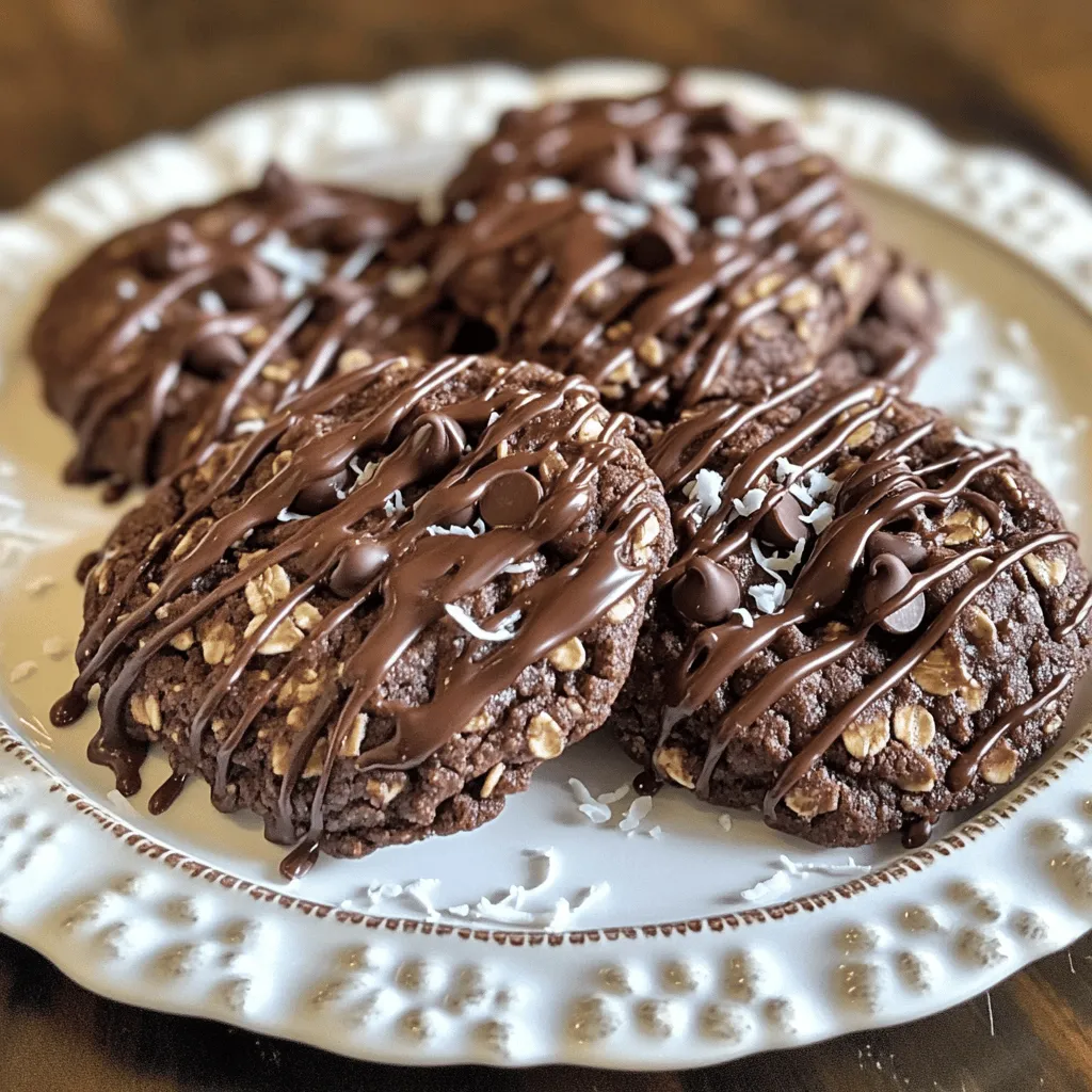 To make no-bake chocolate oatmeal cookies, you need a few key ingredients. Each ingredient plays a vital role in creating that rich, tasty treat we all love. Here’s what you will gather: - 1 cup rolled oats - 1/2 cup natural peanut butter (or almond butter for a nutty twist) - 1/2 cup honey (or maple syrup for a vegan option) - 1/3 cup unsweetened cocoa powder - 1/4 cup milk (dairy or plant-based) - 1 teaspoon pure vanilla extract - A pinch of salt to enhance flavor - Optional add-ins: 1/4 cup chocolate chips for extra richness, 1/4 cup shredded coconut for texture, or 1/4 cup chopped nuts for crunch Each ingredient adds something special. Rolled oats give texture and chewiness. Peanut butter adds creaminess and protein. Cocoa powder gives that rich chocolate flavor. Honey or maple syrup brings sweetness and binds everything together. Milk helps blend the mixture, while vanilla and salt boost the overall taste. You can get creative with the optional add-ins. Chocolate chips make your cookies extra chocolaty. Shredded coconut adds a fun chew, and nuts give a nice crunch. For the full recipe, check out the details in the recipe section. Enjoy gathering these ingredients, as they will come together to form a delicious treat! Start by grabbing a medium saucepan. Place it on low heat. Add the peanut butter, honey, cocoa powder, milk, and a pinch of salt. Stir with a wooden spoon. Keep stirring until the mix is smooth and well-blended, about 2-3 minutes. This step is key to a great cookie. Next, remove the pan from the heat. Stir in the pure vanilla extract. This step adds a lovely flavor that shines through in every bite. In a large mixing bowl, pour in the rolled oats. If you want, add any optional goodies like chocolate chips, shredded coconut, or chopped nuts. These add-ins can boost flavor and texture. Now, gently pour the warm chocolate mixture over the oats. Use a spatula to stir it all together. Make sure every oat is coated well. This ensures the cookies hold together after you shape them. Using a spoon or cookie scoop, drop rounded spoonfuls of the mixture onto a lined baking sheet. Make sure to space them apart. To give the cookies their shape, lightly flatten each mound with the back of the spoon. After shaping, place the baking sheet in the fridge. Let the cookies chill for at least 30 minutes. This helps them firm up, making them easy to eat. Enjoy your no-bake chocolate oatmeal cookies! For the full recipe, check out the details above. Ensuring the Right Consistency To make great no-bake chocolate oatmeal cookies, you need the right mix. The chocolate mixture should be smooth and not too runny. If it's too thick, the cookies won't set well. If it's too runny, they won't hold together. Aim for a slightly gooey texture. This balance helps the cookies firm up nicely when they chill. Making Uniform Cookie Shapes For a neat look, use a cookie scoop or a spoon. Scoop out the mixture and drop it onto your lined baking sheet. I like to flatten them a bit with the back of the spoon. This makes them look even and helps them set better. Keeping the shapes uniform also helps with serving. Adding Textures with Nuts or Coconut Want to change up your cookies? Add some nuts or shredded coconut. Chopped walnuts or almonds give a nice crunch. Shredded coconut adds a chewy texture. You can mix and match according to your taste. This way, you create a fun twist on a classic recipe. Customizing the Sweetness Level You can control how sweet your cookies are. Use honey for a sweet touch or maple syrup for a milder flavor. If you want less sweetness, cut back on the honey. You can also leave out the chocolate chips or reduce them. Taste the mixture before you drop it. Adjust it until it’s just right for your sweet tooth. For the complete recipe, check out the [Full Recipe]. {{image_4}} Vegan Replacement Options You can easily make these cookies vegan. Swap honey for maple syrup. Use almond butter instead of peanut butter. These changes keep the cookies sweet and tasty without animal products. Gluten-Free Suggestions For a gluten-free version, ensure your oats are certified gluten-free. You can use other grains like quinoa flakes if you like. This way, everyone can enjoy these yummy cookies. Adding Spices (cinnamon, nutmeg) Want to spice things up? Add a dash of cinnamon or nutmeg. Just a small amount can make a big difference. These spices add warmth and depth to the flavor. Mixing Different Nut Butters Try mixing different nut butters. Sunflower seed butter or cashew butter can give a new twist. Each nut butter has its own flavor, making your cookies unique every time. For the full recipe, check the details above! To keep your no-bake chocolate oatmeal cookies fresh, store them in an airtight container. This helps to lock in moisture and prevents them from drying out. You can stack the cookies neatly, but place parchment paper between layers to avoid sticking. You have two main options for storage: refrigeration or freezing. If you plan to eat them soon, keeping them in the fridge works great. Just pop them in for up to one week. For longer storage, freeze the cookies. They can last up to three months in the freezer. When you're ready to enjoy them, thaw them in the fridge overnight. In the fridge, your cookies will last about one week. After that, they might start to lose their taste and texture. If you freeze them, they stay good for about three months. Look out for signs of spoilage. If the cookies smell off or have an unusual color, it’s best to toss them. A change in texture, such as becoming overly hard or sticky, is also a sign they may not be safe to eat. Keeping an eye on these details ensures your tasty treats always stay delicious! Can I make these cookies without peanut butter? Yes, you can! You can use almond butter instead. If you need a nut-free option, try sun butter or soy nut butter. These substitutes still give a creamy texture. What’s the best way to change the sweetness? You can adjust sweetness by using less honey. You can also use maple syrup for a different flavor. If you want, add more chocolate chips for extra sweetness. How do I know when they are set? The cookies are set when they feel firm to the touch. They should not be sticky. You can check them after 30 minutes in the fridge. Can I add different kinds of chocolate? Absolutely! You can use dark, milk, or white chocolate chips. Mixing different chocolates adds fun flavors. Just remember to melt them slightly if they are in a solid form. What if the mixture is too dry? If your mixture is dry, add a splash of milk. Stir the mixture well to combine. You can also warm it a bit to help blend everything together. How can I make them more chocolatey? To boost the chocolate flavor, add more cocoa powder. You can also mix in chocolate chips. You can even drizzle melted chocolate on top for a rich finish. These no-bake cookies are simple and fun to make. We covered the key ingredients like oats, nut butter, and cocoa powder. I walked you through each step, from preparing the chocolate mixture to forming and storing the cookies. Remember, you can customize the sweetness and add your favorite extras. Get creative with flavors! These cookies fit different diets, too. Enjoy every bite, and share them with friends. You’ll love how easy they are to make and how delicious they taste!
