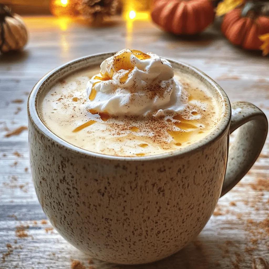 - 1 cup oat milk - 1 shot espresso (or 1/2 cup strong brewed coffee) - 2 tablespoons pure maple syrup - 1/2 teaspoon ground cinnamon (plus extra for garnishing) - 1/4 teaspoon vanilla extract - Pinch of salt - Optional: whipped coconut cream for topping To create this rich and flavorful drink, you need the right ingredients. Oat milk is creamy and adds a lovely texture. The espresso or strong coffee brings a strong flavor that pairs well with the sweetness of maple syrup. Ground cinnamon gives warmth and spice, while vanilla enhances the taste. A pinch of salt balances the sweetness. If you want a touch of luxury, whipped coconut cream is a delightful option on top. - You can use almond or soy milk instead of oat milk. - For a low-sugar option, look for sugar-free maple syrup. - Try different spices like nutmeg or cardamom to change the flavor. Ingredient substitutions allow you to customize this latte. If you're out of oat milk, almond or soy milk works well. Sugar-free maple syrup can help cut calories. Experimenting with spices can lead to fun new flavors. Whether you want a classic taste or something unique, these options keep your latte exciting. Check the [Full Recipe] for more details on making this drink! 1. Heating oat milk: Start by pouring the oat milk into a small saucepan. Set the heat to medium-low. Use a whisk to stir gently as it warms. Keep a close eye on it and avoid boiling. You want it steaming hot but creamy. 2. Combining maple syrup and spices: In a separate bowl, mix the pure maple syrup, ground cinnamon, vanilla extract, and a pinch of salt. Stir well. The mixture should be syrupy and fragrant. 3. Mixing coffee and syrup: Now, add your shot of espresso or half a cup of strong brewed coffee to the syrup mix. Stir until the coffee blends into the sweet mixture. This creates a base full of flavor. - Tips for whisking oat milk: To achieve a frothy latte, it's key to whisk the oat milk well. Use a whisk or a milk frother. Keep whisking as you pour the milk into the coffee mix. This adds air and creates a light, fluffy texture. - Creating a frothy finish: Once you pour in the oat milk, continue whisking. This helps form a rich foam on top. The light froth enhances the drink's visual appeal and mouthfeel. - Taste test recommendations: After combining all ingredients, take a sip. If you want it sweeter, add more maple syrup. Adjust the sweetness until it’s just right for you. - Customizing flavors to personal preference: Feel free to play with flavors. You can add more cinnamon or even a dash of nutmeg. Making the latte your own will make it even more enjoyable. To steam oat milk well, keep it between 150°F and 160°F. This range helps create a creamy texture without boiling. Boiling can make the milk separate and lose its richness. Watch it closely, stirring gently as it heats. Avoid common mistakes, like using cold milk or boiling it. Cold milk will not froth well. Boiling will ruin the flavor and texture. Always heat it slowly and gently for the best results. Serve your latte in a warm, cozy mug. Add a sprinkle of cinnamon on top for a lovely touch. A decorative saucer under the mug adds charm. Pair it with a warm pastry, like a croissant or muffin. This makes the drink feel special and inviting. For a fun twist, try adding a cinnamon stick as a stirrer. It looks great and adds flavor as you sip. A fresh sprig of mint can also brighten the look and taste. When brewing espresso, use fresh beans for the best taste. Grind them just before brewing. This keeps the flavors bright and fresh. Aim for a fine grind for espresso, and use about 18-20 grams for a double shot. If you prefer brewed coffee, use a strong blend. Aim for a coffee-to-water ratio of 1:15 for a rich flavor. Adjust the strength by adding more or less coffee as you like. These tips will help you create a delicious Maple Cinnamon Oat Milk Latte. Follow the Full Recipe for the perfect drink every time. {{image_4}} You can easily change the flavor of your Maple Cinnamon Oat Milk Latte. Adding a splash of vanilla or caramel gives it a sweet twist. Simply mix in 1/4 teaspoon of vanilla extract or a drizzle of caramel sauce. This adds depth to the drink and makes it extra special. Seasonal flavors can also enhance your latte. In fall, try adding pumpkin spice. Use a teaspoon of pumpkin spice mix in place of cinnamon. It brings warmth and cheer on chilly mornings. For winter, consider nutmeg or ginger for a cozy vibe. Oat milk is a great choice for your latte. It is rich in vitamins and minerals. Oat milk has less fat than whole milk. It’s also high in fiber, which is good for digestion. These health benefits make it a smart option. If you want a lower-calorie drink, use less maple syrup. You can also use sugar-free maple syrup. This keeps the flavor without the extra calories. Another option is to add a little cocoa powder for a chocolatey twist without added sugar. This latte is already dairy-free and vegan-friendly! But you can make it even better with some tweaks. For toppings, use whipped coconut cream instead of dairy cream. It adds a nice texture and taste. You can also experiment with sweeteners. Agave syrup or date syrup works well. These options keep your drink vegan while adding unique flavors. Enjoy customizing your latte to suit your taste! For the full recipe, check out the earlier section. To keep your oat milk fresh, store it in the fridge. Use an airtight container for the best results. Oat milk usually lasts about 7 to 10 days after opening. Always check the expiration date on the carton. If you notice any changes in smell or taste, it's best to toss it. For your leftover maple syrup mixture, pour it into a small jar. Seal it tightly and place it in the fridge. This syrup mix can last for up to two weeks. Just give it a stir before using it again. If you love this maple cinnamon oat milk latte, consider making multiple servings at once. You can prepare the oat milk and syrup mixture ahead of time. Store each in separate containers in the fridge. When you’re ready, just heat the oat milk and mix in the coffee and syrup. For those who want to save even more time, freeze the syrup mixture in an ice cube tray. Once frozen, transfer the cubes to a zip-top bag. When you want a latte, just pop a cube in your cup, add hot oat milk, and stir. To keep oat milk fresh for longer, always store it in a cool place. Avoid leaving it out at room temperature. If you want to extend the life of your spices, keep them in a dark, dry place. Ground cinnamon typically lasts for about six months when stored properly. Maple syrup can last for years if kept in a cool, dark spot. Once opened, move it to the fridge. This helps maintain its flavor and quality. Always make sure to check for any mold or off smells before using. Yes, you can. If you don't have espresso, use strong brewed coffee instead. A half cup works well. You still get that rich flavor. You can also try a coffee substitute like a chicory blend. This adds a unique twist. The best oat milk for lattes is one that froths well. Look for brands that say "barista blend." Oatly Barista Edition is popular and creamy. Other good options are Pacific Foods and Califia Farms. Try different brands to find your favorite. Once opened, oat milk lasts about 7 to 10 days in the fridge. Always check the expiration date on the carton. Store it tightly closed to keep it fresh. If it smells bad or looks strange, toss it out. Absolutely! To make an iced version, brew your coffee first. Let it cool down. Use cold oat milk instead of heating it. Mix the coffee with the maple syrup and cinnamon. Pour it over ice, then add the oat milk. Yes, this latte can be healthy. Oat milk has fiber and is lower in calories than dairy. Maple syrup is a natural sweetener. It adds vitamins and minerals too. Just watch your portion sizes of syrup for sugar intake. You can find this drink at many local cafes. Look for coffee shops that focus on plant-based options. Chains like Starbucks offer it as well. You might also find it in specialty coffee shops in your area. The Maple Cinnamon Oat Milk Latte combines rich flavors with easy steps. You learned what ingredients you need and how to prepare them. I shared tips to adjust flavors and avoid common mistakes. You also discovered ways to store leftovers and useful FAQs. Enjoy making this drink at home! It's a tasty treat that fits many diets. Make it your own with different flavors. I hope you enjoy every sip of your latte!