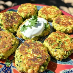 - Zucchini: Use 2 medium zucchinis. Grate them and squeeze out excess moisture. - Chickpeas: One can (15 oz) of chickpeas. Drain and rinse them well. - Other key ingredients: - 1/2 cup breadcrumbs (gluten-free if needed) - 1/4 cup grated Parmesan cheese (or nutritional yeast for a vegan option) - 1/4 cup fresh parsley, finely chopped - 2 green onions, thinly sliced - 2 cloves garlic, minced - 1 teaspoon ground cumin - 1 teaspoon smoked paprika - Salt and pepper to taste - 1 large egg (or a flax egg) - Olive oil for frying - Calories per serving: Each serving has about 250 calories. - Macronutrient breakdown: Roughly 10g of protein, 30g of carbs, and 10g of fats per serving. - Dietary considerations: This recipe can be vegan if you use a flax egg and nutritional yeast. It's also gluten-free with the right breadcrumbs. With these ingredients, you can create a batch of Zucchini Chickpea Patties that are tasty and healthy. For the full recipe, check out the Zesty Zucchini Chickpea Patties 🥒 section. Grating and draining zucchini is a key step. Start by grating two medium zucchinis. Once grated, transfer them to a clean kitchen towel. Twist the towel tightly and squeeze out as much moisture as you can. This removes excess water, which helps the patties stay crisp. If you skip this step, your patties may turn out soggy. Next, you’ll want to mash the chickpeas. Take one can of drained and rinsed chickpeas. Use a fork or potato masher to coarsely mash them. Aim for a chunky texture. This gives your patties a nice bite. Don’t over-mash; you want some pieces to remain whole for texture. Now it’s time to mix everything together. In a large bowl, combine the grated zucchini and mashed chickpeas. Add 1/2 cup of breadcrumbs, 1/4 cup of grated Parmesan or nutritional yeast, and 1/4 cup of chopped parsley. Also, include 2 sliced green onions, 2 minced garlic cloves, 1 teaspoon of ground cumin, and 1 teaspoon of smoked paprika. Season with salt and pepper. Mix until everything is evenly distributed. For binding, beat one egg in a separate bowl. If you prefer a vegan option, mix 1 tablespoon of ground flaxseed with 2.5 tablespoons of water to form a flax egg. Add this to the chickpea mix and stir until combined. Now, shape the mixture into patties. Aim for a size of 2-3 inches in diameter. You should get about 8-10 patties, depending on how big you want them. Time to cook the patties! Heat olive oil in a skillet over medium heat. The oil should shimmer but not smoke. Carefully place the patties in the skillet, making sure not to overcrowd them. This helps them cook evenly. Cook each patty for about 4-5 minutes on each side. You want them to be golden brown and crispy. If you have more patties than fit in the pan, cook them in batches. Once cooked, transfer them to a plate with paper towels. This absorbs any extra oil and keeps them crispy. Now, enjoy these delicious zucchini chickpea patties! If you want the full recipe, check it out [here](#). - How to test patty readiness: Look for a golden color and a crispy edge. When the patties are firm to the touch, they are ready to flip. If they fall apart easily, they need more time to cook. - Best oils for frying: I recommend using olive oil for its rich flavor and health benefits. Canola oil is another good choice for frying due to its high smoke point. Avoid oils with strong flavors that might overpower the patties. - Accompaniments: These patties go great with a creamy yogurt sauce or zesty tahini. You can also serve them with a fresh salad or grilled veggies for a balanced meal. - Presentation ideas: Arrange your patties on a colorful plate. Garnish with a dollop of sauce and sprinkle fresh herbs on top. This makes the dish eye-catching and appetizing for your guests. For the full recipe, click here! {{image_4}} You can easily swap out ingredients to fit your needs. If you want a dairy-free option, use nutritional yeast instead of Parmesan cheese. This gives a nice cheesy flavor without any dairy. For those avoiding chickpeas, you can try black beans or lentils instead. Both options add protein and keep the patties tasty. Get creative with spices to boost flavor. Try adding chili powder for heat or oregano for a Mediterranean twist. You can also mix in chopped spinach or bell peppers for extra nutrition. These additions not only enhance taste but also add color and texture to your patties. To keep your zucchini chickpea patties fresh, use airtight containers. Glass or plastic containers work great. Store them in the fridge for up to three days. If you want to keep them longer, consider freezing. You can reheat your patties in the oven or microwave. For the oven, preheat to 350°F (175°C). Place the patties on a baking sheet for about 10-15 minutes. This helps them stay crispy. If you choose the microwave, heat them for about 30 seconds. They may not be as crispy, but still tasty. For long-term storage, freeze the patties before cooking. Lay them on a baking sheet to freeze individually. Once firm, transfer them to a freezer-safe bag. They will last up to three months. When ready to eat, simply cook them from frozen, adding a few extra minutes to the cooking time. What can I use instead of breadcrumbs? You can use oats, crushed nuts, or ground flaxseed. These options keep the patties together. Each will add its own flavor and texture. How do I make this recipe without eggs? To replace the egg, use a flax egg. Mix 1 tablespoon of ground flaxseed with 2.5 tablespoons of water. Let it sit for a few minutes until it thickens. Can I bake instead of fry these patties? Yes, you can bake them! Preheat your oven to 400°F (200°C). Place the patties on a lined baking sheet and bake for about 20-25 minutes. Flip halfway for an even crisp. Do these patties freeze well? Yes, these patties freeze well. Place cooked patties in a single layer on a baking sheet. Freeze until solid, then transfer them to an airtight container. How can I ensure they don’t fall apart while cooking? Make sure to squeeze out all the moisture from the zucchini. This step is key for a firm texture. Also, don’t skip the binding ingredient like egg or flax egg. Can I prepare the mixture ahead of time? Absolutely! You can prepare the mixture a day ahead. Store it in the fridge. Just remember to shape the patties before cooking for best results. For the complete recipe, check out the Full Recipe section above. Enjoy your cooking! In this post, we explored how to make delicious zucchini and chickpea patties. We discussed key ingredients, including preparation methods and cooking tips. You learned about nutritional values and dietary considerations and received advice on serving and storing leftovers. This recipe offers a healthy twist on classic flavors. It’s easy to adapt based on your needs. Enjoy creating your own perfect patties today! Trust me; they won’t disappoint.