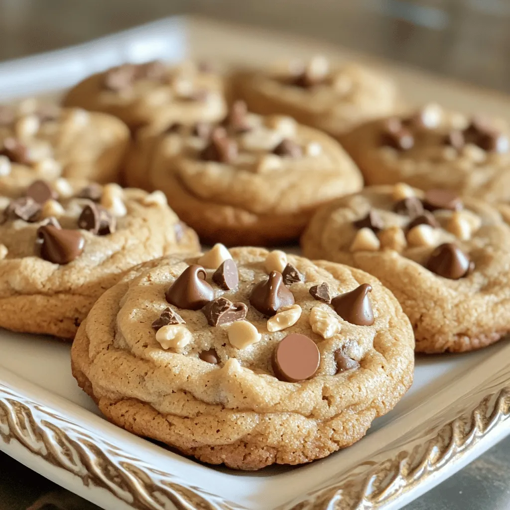 To make these vegan chocolate chip cookies, you will need the following ingredients: - 1 cup almond flour - 1/2 cup all-purpose flour - 1/2 teaspoon baking soda - 1/4 teaspoon sea salt - 1/3 cup coconut oil, melted - 1/2 cup brown sugar, packed - 1/4 cup pure maple syrup - 1 teaspoon pure vanilla extract - 1/2 cup vegan chocolate chips - 1/4 cup chopped walnuts (optional) These ingredients blend together to create a soft and chewy cookie. Almond flour adds a unique flavor and makes the cookies moist. The vegan chocolate chips provide that rich, sweet taste that we all love. If you don’t have almond flour, you can use oat flour or whole wheat flour instead. For those with nut allergies, try using sunflower seed flour. Instead of coconut oil, you can use vegetable oil or applesauce for a lighter cookie. If you prefer a different sweetener, agave syrup can replace maple syrup. Using vegan ingredients is not just good for your health; it’s great for the planet too. Vegan cookies often have less cholesterol and saturated fat. They can also be easier to digest. Plus, many vegan ingredients are packed with nutrients. For example, almond flour is high in protein and healthy fats. By using plant-based foods, you also support sustainable farming practices. It’s a win-win for you and the environment! Start by preheating your oven to 350°F (175°C). This helps the cookies bake evenly. Next, grab a baking sheet. Line it with parchment paper. This step stops the cookies from sticking. In a medium bowl, mix the almond flour, all-purpose flour, baking soda, and sea salt. Use a whisk to combine everything until smooth. In a larger bowl, pour in the melted coconut oil. Add the packed brown sugar, maple syrup, and vanilla extract. Stir until the mix is smooth and creamy. Now, slowly add the dry mix to the wet mix. Use a spatula to fold them together. Stop when you don’t see dry flour. Overmixing can make the cookies tough. Finally, fold in the vegan chocolate chips and walnuts if you want them. Make sure they spread throughout the dough evenly. Use a tablespoon or cookie scoop to drop rounded balls of dough on the baking sheet. Leave about 2 inches between each ball. This space helps them spread while baking. Lightly flatten each ball with a spoon. This step helps them bake evenly. Place the baking sheet in the preheated oven. Bake the cookies for 10 to 12 minutes. Look for edges that are light golden. The centers should stay soft but will firm up as they cool. Once the cookies are baked, take them out of the oven. Let them sit on the baking sheet for 5 minutes. This resting time helps them keep their shape. After that, transfer the cookies to a wire rack to cool completely. For a fun twist, arrange the cookies on a nice plate. You can sprinkle a few extra chocolate chips on top. Pair them with a glass of plant-based milk for a perfect treat! Check out the Full Recipe for more details on each step. To get the best texture in your vegan chocolate chip cookies, blend the flours well. Use a whisk to mix them. This helps avoid lumps. When combining wet and dry ingredients, mix just until you see no dry flour. Overmixing makes cookies tough. For a chewier texture, you can chill the dough for 30 minutes before baking. This step helps the cookies spread less and stay thicker. If you have extra cookies, store them in an airtight container. This keeps them fresh for up to a week. For longer storage, place them in the fridge. You can also freeze cookies for later. Just wrap them tightly in plastic wrap and place them in a freezer bag. They can last up to three months in the freezer. When you’re ready, let them thaw at room temperature. You can easily adapt this recipe for allergies. If you need nut-free cookies, replace almond flour with oat flour or more all-purpose flour. For gluten-free options, use a gluten-free flour blend. Make sure the chocolate chips are dairy-free and confirm they are safe for your needs. These small changes let everyone enjoy the cookies without worry. For a fun twist, try adding sunflower seeds or pumpkin seeds instead of nuts. For the full recipe, check out the details above! {{image_4}} I love to play with flavors in my vegan chocolate chip cookies. You can add different ingredients to make them unique. Here are some ideas: - Nut Butters: Mix in 1/4 cup of almond or peanut butter for creaminess. - Dried Fruits: Add 1/4 cup of raisins or cranberries for a chewy texture. - Spices: A pinch of cinnamon or nutmeg can add warmth and depth. - Zest: Grate some orange or lemon zest for a bright, fresh taste. These add-ins can change the whole cookie experience. If you need a gluten-free option, it's easy to make these cookies work. Here’s how: - Flour Swap: Replace all-purpose flour with 1/2 cup of gluten-free flour blend. - Oats: Use certified gluten-free oats for a chewy texture. - Thickeners: Add a tablespoon of ground flaxseed mixed with water to help bind everything. These changes will keep your cookies soft and delicious. Want to make these cookies a bit healthier? Here are some tips: - Sugar Substitutes: Use coconut sugar instead of brown sugar for a lower glycemic index. - Less Oil: Reduce coconut oil to 1/4 cup and add unsweetened applesauce for moisture. - Add Seeds: Toss in chia seeds or hemp seeds for extra nutrition and crunch. These tweaks can make your cookies a bit more guilt-free without losing flavor. For the full recipe, check out the details above. To keep your vegan chocolate chip cookies fresh, store them in an airtight container. This will help them stay soft and chewy. Place parchment paper between layers if you stack them. For extra protection, you can wrap the container in plastic wrap. Avoid storing them in direct sunlight or heat. A cool, dry place works best. You can freeze both the cookie dough and baked cookies. For dough, scoop out balls and place them on a baking sheet. Freeze for about an hour, then transfer the balls to a freezer bag. Make sure to label the bag with the date. For baked cookies, let them cool completely. Then, place them in an airtight container or freezer bag. They will stay fresh for up to three months. Vegan chocolate chip cookies will last about a week at room temperature when stored properly. If you refrigerate them, they can last up to ten days. For the best taste, enjoy them within five days. If frozen, thaw them in the fridge overnight for the best texture. You can also warm them in the oven for a few minutes before serving. Enjoy the deliciousness! Yes, you can make these cookies nut-free. Instead of almond flour, use oat flour or a nut-free all-purpose flour blend. This swap keeps the texture light and airy. Just ensure your chocolate chips are also nut-free. Always check labels to avoid hidden nuts. To soften coconut oil, you can use two methods. First, place the jar in warm water for a few minutes. This melts it quickly. Second, you can microwave it. Heat it for 10 seconds at a time until soft. Avoid overheating, as it can melt completely. You can tell when cookies are done by looking at the edges. They should turn light golden brown. The centers will look soft and slightly underbaked. They will firm up as they cool. Set a timer for 10 to 12 minutes to prevent overbaking. Vegan chocolate chip cookies are simple to make with the right ingredients. We discussed key ingredients and helpful substitutions for your needs. The step-by-step guide made baking easy. I shared tips to achieve the perfect texture and how to store the cookies well. You can also try fun variations and learn best storage practices. Overall, vegan cookies are delicious and healthy. Enjoy baking and sharing them. You can delight yourself and others with these recipes!