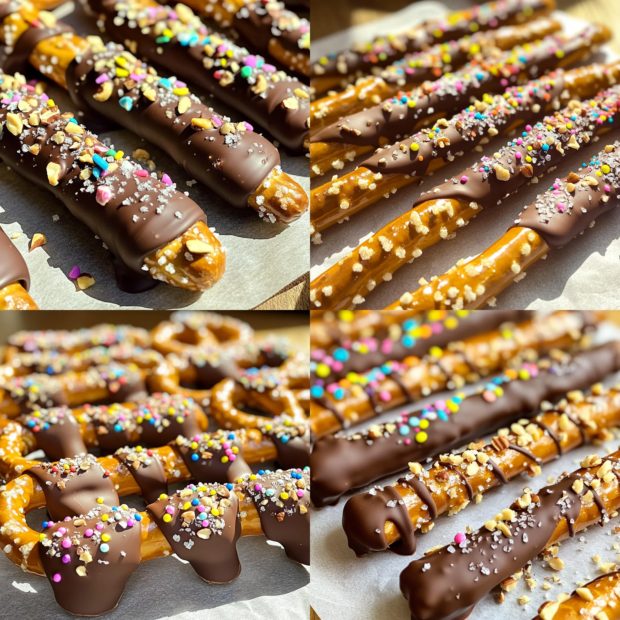 To make chocolate dipped pretzels, you need just a few simple items. Here’s what you’ll need: - 1 cup pretzel rods or twists - 1 cup semi-sweet chocolate chips - 1 tablespoon coconut oil (or shortening) These ingredients form the base of your sweet and salty snack. The pretzels provide a nice crunch, while the chocolate adds rich flavor. You can use different types of chocolate for dipping. I recommend semi-sweet chocolate chips for a classic taste. Milk chocolate gives a sweeter touch, while dark chocolate adds depth. You can even mix two types for a fun flavor twist. Get creative with your toppings! Here are some ideas: - 1/2 cup crushed nuts (such as almonds, peanuts, or hazelnuts) - 1/4 cup colorful sprinkles (optional) - Sea salt (for optional sprinkling) These toppings can enhance your snack. Nuts add crunch, sprinkles bring color, and sea salt balances the sweetness. Feel free to experiment with your favorite flavors! For the full recipe, check out the detailed instructions. Start by lining a baking sheet with parchment paper. This keeps the pretzels from sticking. It also makes cleanup easy. Place the sheet on a flat surface. Make sure you have enough space to work. In a microwave-safe bowl, combine the chocolate chips and coconut oil. The oil helps the chocolate melt smoothly. Microwave the bowl in 30-second bursts. Stir the chocolate after each burst. Continue this until the chocolate is fully melted. It should be shiny and smooth. Grab a pretzel by one end. Dip it into the melted chocolate. Let the extra chocolate drip off back into the bowl. If you want a thicker layer, dip it again. This gives you a rich chocolatey taste. After dipping, add your toppings right away. Sprinkle on the crushed nuts or colorful sprinkles. A touch of sea salt adds a nice twist. Place the dipped pretzels on the lined baking sheet. Make sure they are spaced apart. Once all pretzels are coated, put the sheet in the fridge. Let them chill for about 30 minutes. This will harden the chocolate. When firm, your chocolate dipped pretzels are ready to enjoy! Serve them right away, or store them in an airtight container. To get that smooth chocolate layer, use quality chocolate chips. I prefer semi-sweet for its rich flavor. Add coconut oil to make the chocolate glossy and easy to dip. Heat the chocolate in 30-second bursts in the microwave. Stir well after each burst. This helps avoid burning the chocolate. Make sure it cools a bit before dipping the pretzels. This way, the chocolate won’t slide off. After dipping, let your creativity shine! Use crushed nuts like almonds or peanuts for a crunchy touch. Colorful sprinkles add fun and color. If you want a sweet and salty mix, sprinkle a bit of sea salt on top. You can also drizzle melted white chocolate over the dipped pretzels for a beautiful design. Each pretzel can be unique, so have fun with your toppings! These pretzels fit any event! For parties, serve them on a fun platter. Arrange different toppings in small bowls for your guests. They can create their own masterpiece! For movie nights, serve them in cute bags or bowls. You can even box them as gifts for friends or family. Everyone loves a treat made with love! For a holiday, use themed sprinkles or colors to match the season. Check out the Full Recipe for a simple guide to making these delicious snacks! {{image_4}} You can change up your chocolate choice for dipping. Try dark chocolate for a richer taste. Milk chocolate offers a sweeter flavor. If you want a fun twist, use white chocolate. Each option adds its own flair to your pretzels. You can even mix chocolates for a unique blend! Get creative with toppings! Crushed nuts like almonds or peanuts add crunch. For a pop of color, use colorful sprinkles. You can also sprinkle sea salt for a sweet and salty mix. Want a zesty touch? Try coconut flakes or crushed pretzels for extra texture. The options are endless! Pretzels come in many shapes. You can use rods or twists for your chocolate dip. For a fun party, try mini pretzels or pretzel sticks. Each shape gives a different look and bite. Choose what fits your occasion best! For a full recipe, refer to the [Full Recipe]. Store your chocolate dipped pretzels in an airtight container. This keeps them fresh and tasty. If you stack them, place parchment paper between layers. This helps prevent sticking. Chocolate dipped pretzels last about one week at room temperature. They may last longer in the fridge, up to two weeks. However, cold storage can change the texture. If stored in a cool, dry place, they stay crunchy and delicious. You can freeze chocolate dipped pretzels for up to three months. Place them in a single layer on a baking sheet first. Once frozen, transfer them to a freezer bag. Remove as much air as possible. When you're ready to eat them, thaw in the fridge or at room temperature. Enjoy your treats! For the full recipe, check the main article. Yes, you can use white chocolate. It melts well and tastes great. Just follow the same steps as when using semi-sweet chocolate. You might want to add some flavors, like vanilla, to enhance the taste. White chocolate pairs nicely with nuts and sprinkles, too. To keep chocolate smooth, use coconut oil. It helps chocolate stay fluid longer. Heat the chocolate gently and stir often. You can also work in small batches. This way, you dip each pretzel before the chocolate cools. You can find high-quality chocolate-dipped pretzels at specialty shops or online. Look for brands that use real chocolate. Local bakeries may also offer fresh options. Always check reviews to ensure you get a good product. Yes, you can make these pretzels ahead of time. Store them in an airtight container. They last up to two weeks at room temperature. If you plan to keep them longer, consider freezing them. Just thaw at room temperature before serving. You can find the Full Recipe to guide you through the steps. You learned how to make chocolate-dipped pretzels. We covered essential ingredients, including chocolate types and toppings. I shared step-by-step instructions to perfect your dipping skills. Tips on serving and creative decoration add fun. You saw flavor variations and storage advice to keep pretzels fresh. Now, get started on your sweet treat. Enjoy the process and share your results. Happy dipping!