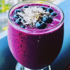 To make a tasty Blueberry Coconut Smoothie, you will need the following ingredients: - 1 cup fresh or frozen blueberries - 1 ripe banana - 1/2 cup coconut milk - 1/2 cup Greek yogurt or dairy-free alternative - 1 tablespoon honey or maple syrup - 1/4 cup unsweetened shredded coconut - 1 tablespoon chia seeds (optional) - Ice cubes (if using fresh blueberries) These ingredients work together to create a creamy and delicious treat. Blueberries offer sweetness and antioxidants. The banana adds creaminess and a natural sweetness. Coconut milk gives a tropical flavor, while Greek yogurt adds protein and a rich texture. Honey or maple syrup can sweeten it to your liking. Shredded coconut adds texture and flavor, and chia seeds boost nutrition. For a refreshing smoothie, use ice cubes if you choose fresh blueberries. Gather these ingredients, and you’re ready to blend your way to a delightful drink. Check out the Full Recipe for detailed instructions and tips! - Prepare the Blender Start by adding 1 cup of blueberries and 1 ripe banana into the blender. These fruits create a great base for your smoothie. - Add Creaminess Next, pour in 1/2 cup of coconut milk and 1/2 cup of Greek yogurt. This mix gives your smoothie a rich and creamy texture. - Sweeten Your Smoothie Drizzle in 1 tablespoon of honey or maple syrup. Adjust the sweetness to your taste. You can always add more later! - Incorporate Coconut and Chia Toss in 1/4 cup of shredded coconut and 1 tablespoon of chia seeds, if you want. This adds nice texture and nutrition. - Ice for Chill If you are using fresh blueberries, add a handful of ice cubes. This keeps your smoothie refreshingly cool. - Blend Secure the lid on the blender and blend on high until smooth. Stop to scrape down the sides if needed. - Taste Test After blending, taste your smoothie. If it needs more sweetness, add more honey or syrup and blend again. - Serve Pour your smoothie into a glass. Sprinkle extra shredded coconut on top for a lovely finish. Feel free to check the Full Recipe for more details! How to Achieve Creaminess To get a smooth and creamy texture, use ripe bananas. They add natural sweetness and creaminess. Combine them with coconut milk and Greek yogurt. These ingredients work together to create a rich base. If you find your smoothie too thick, add a bit more coconut milk to loosen it. Adjusting Sweetness Taste your smoothie after blending. If it isn’t sweet enough, add more honey or maple syrup. Start with a small amount, then blend again. This allows you to control the sweetness level. Everyone's taste is different, so you can make it just right for you. Maintaining Chill Factor Keep your smoothie cold and refreshing. If you use fresh blueberries, toss in some ice cubes. This will help chill the drink fast. You can also freeze some banana slices ahead of time. This adds both chill and creaminess to your smoothie. Presentation Tips Serve your smoothie in clear glasses. This showcases the vibrant colors of the blueberries and coconut. For a fun touch, add a colorful straw or a slice of banana on the rim. It makes your smoothie look even more inviting. Garnishing Ideas Garnish with extra shredded coconut or a few fresh blueberries on top. You can also sprinkle some chia seeds for a nice crunch. This adds texture and makes the drink look appealing. Enjoy your beautiful smoothie! {{image_4}} Dairy-free Options You can easily swap Greek yogurt for a dairy-free yogurt. Look for options made from almond, coconut, or soy. These will keep the smoothie creamy without dairy. For the coconut milk, you can also use oat milk or almond milk for a lighter taste. Using Alternative Sweeteners If you want less sugar, try using dates or agave syrup instead of honey or maple syrup. These natural sweeteners add a nice flavor while cutting back on processed sugars. Just remember to blend them well to mix into the smoothie. Other Fruits or Add-ins Feel free to mix in other fruits like strawberries, mangoes, or peaches. They all pair well with blueberries. You can also add spinach or kale for extra nutrition. Just a small handful will keep your smoothie vibrant and tasty. Summer Refreshments In summer, add some fresh mint leaves for a cooling twist. You can also freeze your smoothie in popsicle molds for a fun treat. This makes a great snack on hot days, keeping you cool and refreshed. Winter Comfort Smoothies For winter, consider adding spices like cinnamon or nutmeg. They give a warm flavor that feels cozy. You can also blend in some cooked sweet potato for added creaminess and nutrition. This version is perfect for those chilly mornings. Blueberries' Antioxidant Properties Blueberries are packed with antioxidants. These help fight free radicals in your body. They may reduce the risk of heart disease. Blueberries also support brain health and improve memory. Coconut and Its Nutritional Value Coconut is rich in healthy fats. It provides quick energy and may boost metabolism. Coconut also contains fiber, which aids digestion. The natural sweetness of coconut makes smoothies taste great, too. Benefits of Greek Yogurt Greek yogurt is a fantastic source of protein. It helps build muscle and keep you full. This yogurt also has probiotics, which support gut health. Plus, it adds creaminess to your smoothie. Calories per Serving Each serving of this smoothie has about 250 calories. This number can change based on your ingredients. For a lighter option, adjust the yogurt or sweetener. Macronutrient Overview - Carbohydrates: Around 40 grams - Protein: About 10 grams - Fat: Roughly 8 grams This smoothie is a balanced choice for breakfast or a snack. You can feel good about enjoying it! For the full recipe, check out the [Full Recipe]. Can I make this smoothie ahead of time? Yes, you can make this smoothie ahead of time. Just blend it and store it in the fridge. It stays fresh for up to 24 hours. But, it tastes best when fresh. Can I freeze leftovers? You can freeze leftovers for later use. Pour the smoothie into ice cube trays or freezer-safe bags. This way, you can enjoy it later. Just blend the cubes into a fresh smoothie. What can I add for extra protein? You can add a scoop of protein powder or nut butter for extra protein. Greek yogurt also adds protein while keeping it creamy. Is this smoothie vegan-friendly? Yes, you can make this smoothie vegan-friendly. Use a dairy-free yogurt and maple syrup instead of honey. How long does it take to prepare? It takes about 10 minutes to prepare this smoothie. You can enjoy it quickly, making it a great choice for busy mornings. This smoothie combines fresh blueberries, bananas, and coconut milk for a tasty treat. You learned how to prepare it step by step. I also shared tips for perfect texture and how to serve it nicely. You can make variations based on what you have at home or the season. The ingredients offer health benefits that make this smoothie not only delicious but good for you. Enjoy making it, and feel free to experiment!