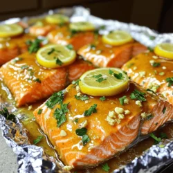 Honey Garlic Butter Salmon in Foil Simple Recipe