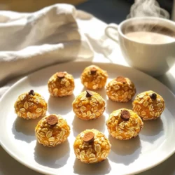 - 1 cup rolled oats - 1/2 cup almond butter - 1/4 cup pure maple syrup - 1/2 cup pumpkin puree - 2 teaspoons pumpkin spice seasoning - 1 teaspoon instant coffee granules These main ingredients create a tasty base for our bites. The oats give a nice texture. Almond butter adds richness, while maple syrup brings sweetness. Pumpkin puree offers moisture and flavor. Pumpkin spice adds warmth, and instant coffee gives a nice kick. - 1/4 cup shredded coconut - 1/4 cup mini chocolate chips These optional add-ins can change the flavor and texture. Shredded coconut adds chewiness. Mini chocolate chips bring a sweet surprise. You can mix and match based on what you like! - Alternative nut butters: You can use peanut butter or cashew butter. - Sweetener options: Honey or agave syrup work well too. - Dairy-free alternatives: Use any nut butter and make sure your chocolate chips are dairy-free. These substitutions help you adjust the recipe. You can fit it to your taste or dietary needs! Start by mixing the base ingredients in a large bowl. Add the rolled oats, almond butter, pure maple syrup, pumpkin puree, pumpkin spice, and instant coffee granules. Use a sturdy spoon to blend everything well. The goal is to get a thick, sticky dough. This texture is key. If you like, fold in shredded coconut and mini chocolate chips for extra flavor. Next, chill the mixture in the refrigerator. Let it sit for about 15 minutes. This step helps firm up the mix, making it easier to shape later. You’ll notice the mixture becomes a bit more solid. This is important for shaping the bites. After chilling, remove the mixture from the fridge. Scoop out about 1 tablespoon of the mix with your hands. Roll each portion into compact balls. Place them on a parchment-lined baking sheet. This makes it easy to take them off later. Chill the bites again for 30 minutes. This second chill helps them hold their shape and texture. To enhance the flavor of your No-Bake Pumpkin Spice Latte Bites, consider adding a touch of vanilla extract. This small addition brings warmth and depth to the bites. You might also try adding a pinch of sea salt. It can balance the sweetness and help the spices shine. Pair these bites with a warm cup of coffee for a cozy treat. They also go well with a scoop of vanilla ice cream for dessert. To ensure your bites stay moist but not too sticky, use the right amount of nut butter. If your mixture seems too dry, add a bit more maple syrup or pumpkin puree. If it’s too sticky, try adding a bit of oats. This keeps your bites firm yet chewy. Always adjust the mixture based on your preference. For a lovely presentation, arrange the bites on a decorative plate. Dust them lightly with extra pumpkin spice for a festive look. You can also place them next to a small cup of warm coffee. This adds a cozy touch and makes your serving more inviting. Use seasonal decorations, like small pumpkins, to create a charming display. {{image_4}} You can change up the flavors in your No-Bake Pumpkin Spice Latte Bites. Try adding chocolate or peanut butter for a new twist. For a chocolate version, use chocolate nut butter. You might also add cocoa powder for a rich taste. If you love peanut butter, switch the almond butter for crunchy or creamy peanut butter. Adjust the seasonal spices to match your mood. If you want a holiday vibe, add nutmeg or cinnamon. You can also try chai spice for a warm, cozy flavor. You can make your bites healthier by lowering the sugar or fat. Use less maple syrup or switch it for a sugar substitute. This keeps the sweetness but cuts calories. You can also use less nut butter. Adding protein or superfoods gives a nutrition boost. Consider adding protein powder or ground flaxseeds. These ingredients help you feel full longer. They also add fiber and healthy fats. If you need gluten-free options, use certified gluten-free oats. This way, everyone can enjoy the bites. You can also swap out regular nut butter for a nut-free version like sunflower seed butter. For a vegan version, ensure the maple syrup is organic. All other ingredients are plant-based, making these bites a great vegan treat! To keep your No-Bake Pumpkin Spice Latte Bites fresh, store them in an airtight container. This prevents moisture from ruining their texture. Place the container in the refrigerator. They will stay good for up to one week. You can freeze these bites for later. Just put them in a freezer-safe container. They will last for about three months in the freezer. When you’re ready to eat them, thaw them in the fridge overnight. To keep the flavors intact, avoid exposing the bites to air. Check for any signs of spoilage, like an off smell or mold. If you notice these signs, it’s best to throw them away. Enjoy your delicious bites while they’re fresh! No-Bake Pumpkin Spice Latte Bites last about one week in the fridge. Store them in an airtight container. If you want them to stay fresh, keep them cold. After a week, they may lose their flavor and texture. Yes, you can make these bites ahead of time. Prepare them a day or two in advance. Just chill them well before serving. This helps the flavors blend nicely. If you make extra, store them in the fridge for later. You can serve these bites with warm coffee or a latte. They pair well with chai tea, too. For snacks, try some fresh fruit or nuts. A bit of whipped cream on the side adds a nice touch. Enjoy mixing and matching! This blog post covered how to make tasty No-Bake Pumpkin Spice Latte Bites. We explored key ingredients, methods for mixing and chilling, and tips for flavor and texture. I shared ways to customize the bites with variations and substitutions to fit your needs. Storing them correctly keeps them fresh longer. These bites are simple and fun to make. Enjoy your time in the kitchen, and share these yummy treats with friends!