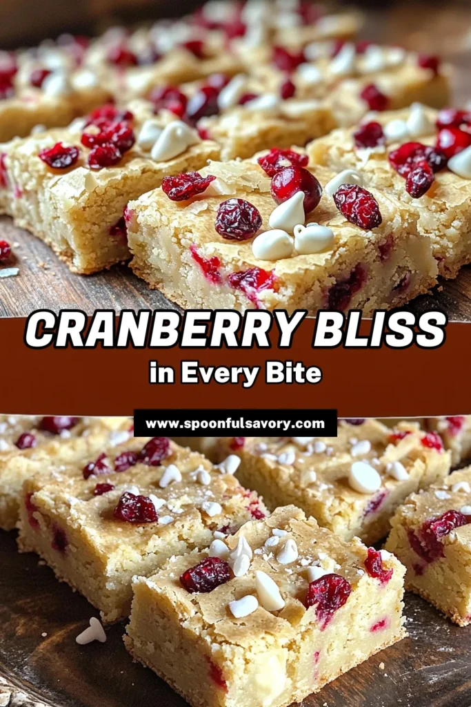 Indulge in the ultimate dessert with these White Chocolate Cranberry Blondies Delight! Combining creamy white chocolate chips and tart cranberries, these soft, chewy blondies are perfect for any occasion. With easy-to-follow instructions, you can whip up this sweet treat in no time. Don't miss out on the deliciousness—click to explore the full recipe and bring these mouthwatering blondies to your kitchen today! #Blondies #DessertRecipes #Baking #WhiteChocolateCranberry