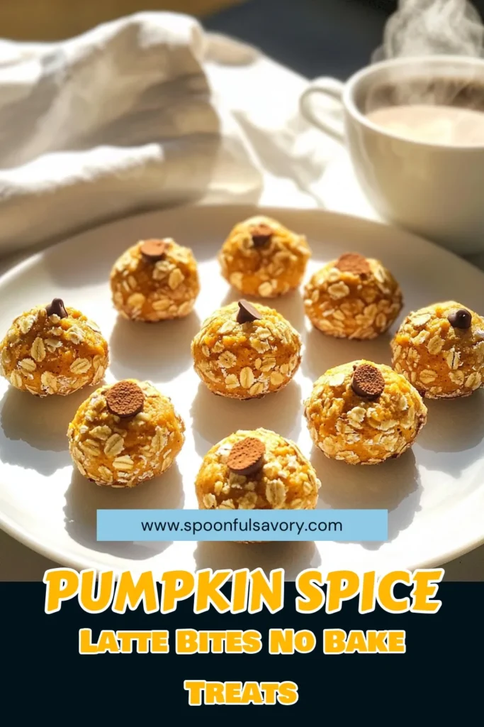 Treat yourself to a delightful fall snack with these No-Bake Pumpkin Spice Latte Bites! Packed with wholesome ingredients like oats, almond butter, and pumpkin puree, these delicious bites are perfect for satisfying your sweet tooth without turning on the oven. In just 10 minutes, you can whip up this easy recipe and enjoy a seasonal treat. Don't miss out—click through for the full recipe and indulge in the cozy flavors of autumn! #PumpkinSpice #NoBakeRecipes #HealthySnacks #FallTreats