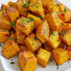 - 4 medium sweet potatoes, peeled and cut into 1-inch cubes - 4 tablespoons honey - 3 tablespoons extra virgin olive oil - 4 cloves garlic, finely minced - 1 teaspoon smoked paprika - 1 teaspoon freshly ground black pepper - ½ teaspoon fine sea salt - 2 tablespoons fresh parsley, finely chopped (for garnish) You can swap honey for maple syrup if you want a vegan option. Olive oil can be replaced with avocado oil for a different flavor. For spices, try adding cayenne for heat or cumin for warmth. These swaps keep the dish tasty while catering to different diets. Choosing the best sweet potatoes is key. Look for firm ones with smooth skin. Avoid any that have dark spots or soft spots. For honey, select raw, local honey when possible for better flavor. Fresh garlic is a must; it should feel firm and smell strong. This ensures your dish bursts with flavor. {{ingredient_image_2}} 1. Preheat your oven to 425°F (220°C). This heat helps the sweet potatoes roast evenly. 2. In a large mixing bowl, combine four cubed sweet potatoes, four tablespoons of honey, three tablespoons of olive oil, four minced garlic cloves, one teaspoon of smoked paprika, one teaspoon of black pepper, and half a teaspoon of sea salt. 3. Use a large spoon or spatula to mix the ingredients. Make sure every sweet potato cube gets a nice coating of flavor. 1. Line a baking sheet with parchment paper. This step makes clean-up easy and helps the sweet potatoes not stick. 2. Spread the sweet potatoes in a single layer on the baking sheet. This lets them roast properly and get crispy. 3. Place the baking sheet in the oven. Roast the sweet potatoes for 25 to 30 minutes. Halfway through, toss them gently. This helps them brown evenly and stay tender. 1. Once roasted, take the baking sheet out of the oven. Let the sweet potatoes cool for about five minutes. This helps them firm up. 2. Transfer the sweet potatoes to a nice serving platter. 3. To finish, sprinkle finely chopped fresh parsley on top. This adds a bright color and fresh taste. Serve the sweet potatoes warm and enjoy! To get the best texture, adjust your cooking time. For softer sweet potatoes, roast them longer. If you want them firmer, check them at 25 minutes. Each oven varies, so keep an eye on them. For even browning, spread the sweet potatoes in a single layer on your baking sheet. If they crowd each other, they may steam instead of roast. Toss them halfway through to ensure all sides get that lovely golden color. Honey garlic roasted sweet potatoes pair well with many dishes. Try them with grilled chicken, beef, or fish. They also taste great in grain bowls with quinoa or rice. For extra flavor, add sauces or toppings. A drizzle of balsamic glaze gives a nice tang. You can also sprinkle nuts or seeds for crunch. To reheat leftovers, use the oven. Preheat it to 350°F (175°C). Spread the sweet potatoes on a baking sheet and warm them for about 10 minutes. This keeps them crispy. You can also use the microwave, but they may lose some texture. If you choose this method, heat them in short bursts. Check often to avoid sogginess. Enjoy your tasty dish again! Pro Tips Use Fresh Ingredients: Fresh sweet potatoes and garlic will enhance the flavors significantly. Look for firm sweet potatoes without any blemishes. Adjust Sweetness: If you prefer a less sweet dish, reduce the amount of honey or substitute with maple syrup for a different flavor profile. Perfect Roasting: Ensure the sweet potatoes are cut into equal sizes for even cooking, and don’t overcrowd the baking sheet to achieve that perfect caramelization. Flavor Variations: Experiment with different spices like cayenne pepper for heat or cinnamon for warmth to customize the dish to your taste. {{image_4}} You can easily change the flavor of honey garlic roasted sweet potatoes. Try adding spices like cayenne for heat or cumin for warmth. Sprinkle them in while mixing. Both spices add a nice kick. You can also add citrus zest, like lemon or orange. This adds a fresh twist and a little brightness. If you want a vegan option, the recipe is already a great fit. Just use maple syrup instead of honey. For gluten-free eaters, this dish is safe as well. To lower the sugar level, consider using a sugar-free syrup. You still get that sweet flavor while cutting the sugar. You don’t have to stick to just sweet potatoes! Try using other root vegetables like carrots or parsnips. They roast well and offer new flavors. You can also adapt the flavors to match the seasons. In fall, add cinnamon and nutmeg. In spring, use fresh herbs like rosemary or thyme for a light touch. To store your leftovers, let the sweet potatoes cool first. Place them in an airtight container. This helps keep them fresh. In the fridge, they last for about 3 to 5 days. Just reheat them whenever you're ready to enjoy more. To freeze roasted sweet potatoes, first, let them cool completely. Then, spread them on a baking sheet in a single layer. Freeze for about 1 to 2 hours or until firm. After that, transfer them to a freezer-safe bag. Make sure to remove as much air as possible. When you're ready to eat, thaw them in the fridge overnight. Reheat them in the oven or microwave until warm. Moisture can make your sweet potatoes soggy. To prevent this, store them in a dry place. Avoid sealing them while they are still warm. When reheating, use the oven to help keep the crispy texture. You can also add a splash of olive oil to enhance the flavor. This will help maintain that sweet and savory taste you love. Yes, you can make these sweet potatoes ahead of time. To do this, follow these steps: - Prep and Roast: Cook the sweet potatoes as per the recipe. - Cool and Store: Allow them to cool completely. Then, store them in an airtight container in the fridge for up to 3 days. - Reheat: When ready to eat, just reheat in the oven at 350°F (175°C) for 10-15 minutes. This keeps them warm and tasty. This method saves time and still gives you that fresh flavor! These sweet potatoes pair well with many dishes. Here are some tasty ideas: - Grilled Chicken: The sweetness balances savory, grilled chicken. - Fish Tacos: Use them as a side for fresh, zesty fish. - Quinoa Salad: Add them to a salad for extra color and taste. - Roasted Vegetables: Serve alongside other roasted veggies for a hearty meal. Feel free to mix and match to find your favorite combo! Yes, sweet potatoes have some health benefits over regular potatoes. Here are the key points: - Nutrient Rich: Sweet potatoes are high in vitamins A and C. Regular potatoes have less vitamin A. - Lower Glycemic Index: Sweet potatoes have a lower glycemic index, which means they can help control blood sugar better. - Fiber Content: Sweet potatoes are also a great source of fiber, aiding digestion. In summary, sweet potatoes bring more nutrition to your plate! In this article, we explored how to make delicious honey garlic roasted sweet potatoes. We covered the key ingredients, helpful tips for the best results, and even some tasty variations. Sweet potatoes are not only tasty but also nutritious. With these steps and tricks, you can make the perfect dish. Enjoy trying new flavors and serving ideas. Remember to store any leftovers properly for the best taste. Happy cooking!