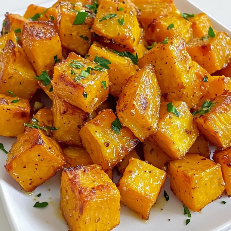 - 4 medium sweet potatoes, peeled and cut into 1-inch cubes - 4 tablespoons honey - 3 tablespoons extra virgin olive oil - 4 cloves garlic, finely minced - 1 teaspoon smoked paprika - 1 teaspoon freshly ground black pepper - ½ teaspoon fine sea salt - 2 tablespoons fresh parsley, finely chopped (for garnish) You can swap honey for maple syrup if you want a vegan option. Olive oil can be replaced with avocado oil for a different flavor. For spices, try adding cayenne for heat or cumin for warmth. These swaps keep the dish tasty while catering to different diets. Choosing the best sweet potatoes is key. Look for firm ones with smooth skin. Avoid any that have dark spots or soft spots. For honey, select raw, local honey when possible for better flavor. Fresh garlic is a must; it should feel firm and smell strong. This ensures your dish bursts with flavor. {{ingredient_image_2}} 1. Preheat your oven to 425°F (220°C). This heat helps the sweet potatoes roast evenly. 2. In a large mixing bowl, combine four cubed sweet potatoes, four tablespoons of honey, three tablespoons of olive oil, four minced garlic cloves, one teaspoon of smoked paprika, one teaspoon of black pepper, and half a teaspoon of sea salt. 3. Use a large spoon or spatula to mix the ingredients. Make sure every sweet potato cube gets a nice coating of flavor. 1. Line a baking sheet with parchment paper. This step makes clean-up easy and helps the sweet potatoes not stick. 2. Spread the sweet potatoes in a single layer on the baking sheet. This lets them roast properly and get crispy. 3. Place the baking sheet in the oven. Roast the sweet potatoes for 25 to 30 minutes. Halfway through, toss them gently. This helps them brown evenly and stay tender. 1. Once roasted, take the baking sheet out of the oven. Let the sweet potatoes cool for about five minutes. This helps them firm up. 2. Transfer the sweet potatoes to a nice serving platter. 3. To finish, sprinkle finely chopped fresh parsley on top. This adds a bright color and fresh taste. Serve the sweet potatoes warm and enjoy! To get the best texture, adjust your cooking time. For softer sweet potatoes, roast them longer. If you want them firmer, check them at 25 minutes. Each oven varies, so keep an eye on them. For even browning, spread the sweet potatoes in a single layer on your baking sheet. If they crowd each other, they may steam instead of roast. Toss them halfway through to ensure all sides get that lovely golden color. Honey garlic roasted sweet potatoes pair well with many dishes. Try them with grilled chicken, beef, or fish. They also taste great in grain bowls with quinoa or rice. For extra flavor, add sauces or toppings. A drizzle of balsamic glaze gives a nice tang. You can also sprinkle nuts or seeds for crunch. To reheat leftovers, use the oven. Preheat it to 350°F (175°C). Spread the sweet potatoes on a baking sheet and warm them for about 10 minutes. This keeps them crispy. You can also use the microwave, but they may lose some texture. If you choose this method, heat them in short bursts. Check often to avoid sogginess. Enjoy your tasty dish again! Pro Tips Use Fresh Ingredients: Fresh sweet potatoes and garlic will enhance the flavors significantly. Look for firm sweet potatoes without any blemishes. Adjust Sweetness: If you prefer a less sweet dish, reduce the amount of honey or substitute with maple syrup for a different flavor profile. Perfect Roasting: Ensure the sweet potatoes are cut into equal sizes for even cooking, and don’t overcrowd the baking sheet to achieve that perfect caramelization. Flavor Variations: Experiment with different spices like cayenne pepper for heat or cinnamon for warmth to customize the dish to your taste. {{image_4}} You can easily change the flavor of honey garlic roasted sweet potatoes. Try adding spices like cayenne for heat or cumin for warmth. Sprinkle them in while mixing. Both spices add a nice kick. You can also add citrus zest, like lemon or orange. This adds a fresh twist and a little brightness. If you want a vegan option, the recipe is already a great fit. Just use maple syrup instead of honey. For gluten-free eaters, this dish is safe as well. To lower the sugar level, consider using a sugar-free syrup. You still get that sweet flavor while cutting the sugar. You don’t have to stick to just sweet potatoes! Try using other root vegetables like carrots or parsnips. They roast well and offer new flavors. You can also adapt the flavors to match the seasons. In fall, add cinnamon and nutmeg. In spring, use fresh herbs like rosemary or thyme for a light touch. To store your leftovers, let the sweet potatoes cool first. Place them in an airtight container. This helps keep them fresh. In the fridge, they last for about 3 to 5 days. Just reheat them whenever you're ready to enjoy more. To freeze roasted sweet potatoes, first, let them cool completely. Then, spread them on a baking sheet in a single layer. Freeze for about 1 to 2 hours or until firm. After that, transfer them to a freezer-safe bag. Make sure to remove as much air as possible. When you're ready to eat, thaw them in the fridge overnight. Reheat them in the oven or microwave until warm. Moisture can make your sweet potatoes soggy. To prevent this, store them in a dry place. Avoid sealing them while they are still warm. When reheating, use the oven to help keep the crispy texture. You can also add a splash of olive oil to enhance the flavor. This will help maintain that sweet and savory taste you love. Yes, you can make these sweet potatoes ahead of time. To do this, follow these steps: - Prep and Roast: Cook the sweet potatoes as per the recipe. - Cool and Store: Allow them to cool completely. Then, store them in an airtight container in the fridge for up to 3 days. - Reheat: When ready to eat, just reheat in the oven at 350°F (175°C) for 10-15 minutes. This keeps them warm and tasty. This method saves time and still gives you that fresh flavor! These sweet potatoes pair well with many dishes. Here are some tasty ideas: - Grilled Chicken: The sweetness balances savory, grilled chicken. - Fish Tacos: Use them as a side for fresh, zesty fish. - Quinoa Salad: Add them to a salad for extra color and taste. - Roasted Vegetables: Serve alongside other roasted veggies for a hearty meal. Feel free to mix and match to find your favorite combo! Yes, sweet potatoes have some health benefits over regular potatoes. Here are the key points: - Nutrient Rich: Sweet potatoes are high in vitamins A and C. Regular potatoes have less vitamin A. - Lower Glycemic Index: Sweet potatoes have a lower glycemic index, which means they can help control blood sugar better. - Fiber Content: Sweet potatoes are also a great source of fiber, aiding digestion. In summary, sweet potatoes bring more nutrition to your plate! In this article, we explored how to make delicious honey garlic roasted sweet potatoes. We covered the key ingredients, helpful tips for the best results, and even some tasty variations. Sweet potatoes are not only tasty but also nutritious. With these steps and tricks, you can make the perfect dish. Enjoy trying new flavors and serving ideas. Remember to store any leftovers properly for the best taste. Happy cooking!