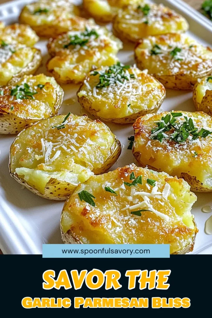 Indulge in the ultimate comfort food with these Garlic Parmesan Smashed Potatoes! This easy recipe combines tender Yukon Gold potatoes with a flavorful garlic-Parmesan mix that will elevate your side dish game. Perfect for any meal, these crispy smashed potatoes are a crowd-pleaser. Ready to impress at your next dinner? Click through to explore the full recipe today! #SmashedPotatoes #GarlicParmesan #ComfortFood #YukonGoldPotatoes