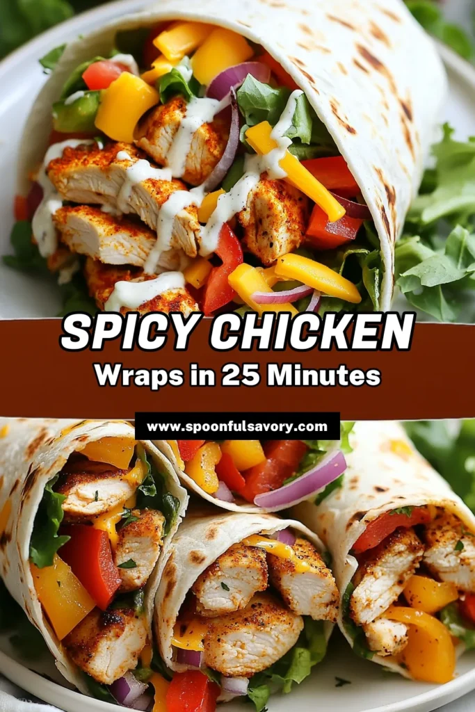 Looking for a delicious and easy dinner option? Try these Spicy Cajun Chicken Wraps! This Cajun chicken recipe features tender chicken coated with zesty seasoning, colorful veggies, and creamy dressing all wrapped in a warm tortilla. Perfect for meal prep or a quick weeknight dinner. Enjoy these spicy chicken wraps in just 25 minutes! Save this recipe and get cooking! #SpicyCajunChickenWraps #EasyChickenWraps #DinnerWrapRecipes #SpicyChickenWraps