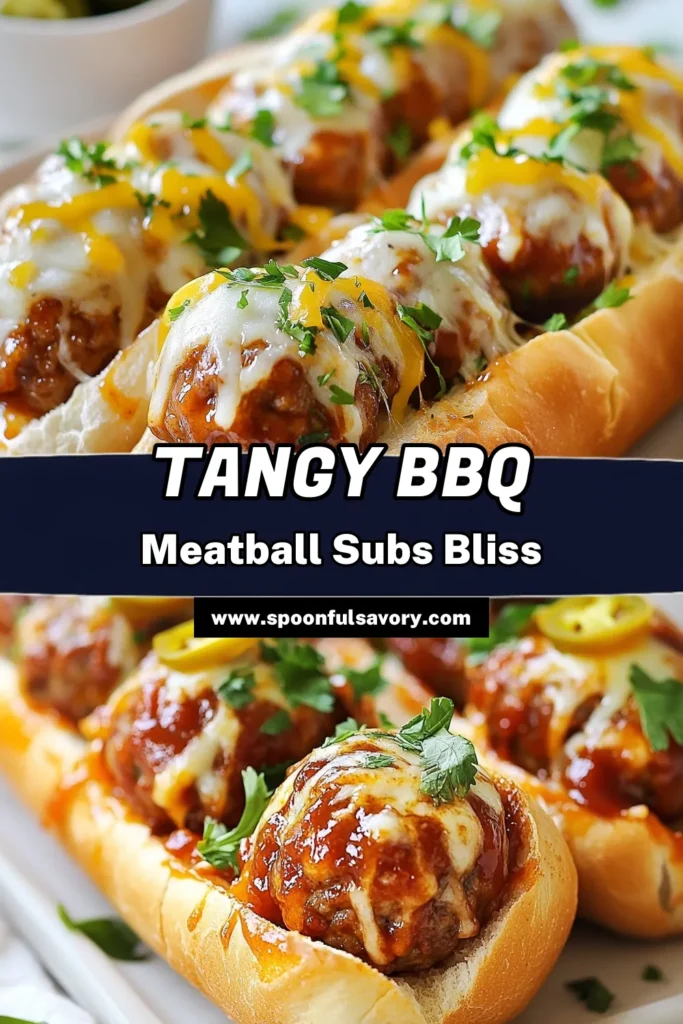Discover the mouthwatering joy of homemade BBQ meatball subs with this tangy meatball recipe! These easy meatball subs are perfect for any occasion, featuring baked BBQ meatballs smothered in delicious sauce, topped with melted mozzarella and served in soft sub rolls. Perfect for a quick dinner or a gathering, you'll love how simple and satisfying these tangy BBQ meatball subs are. Save this recipe for your next meal! #BBQMeatballSubs #EasyMeatballSubs #TangyMeatballRecipe #BakedBBQMeatballs
