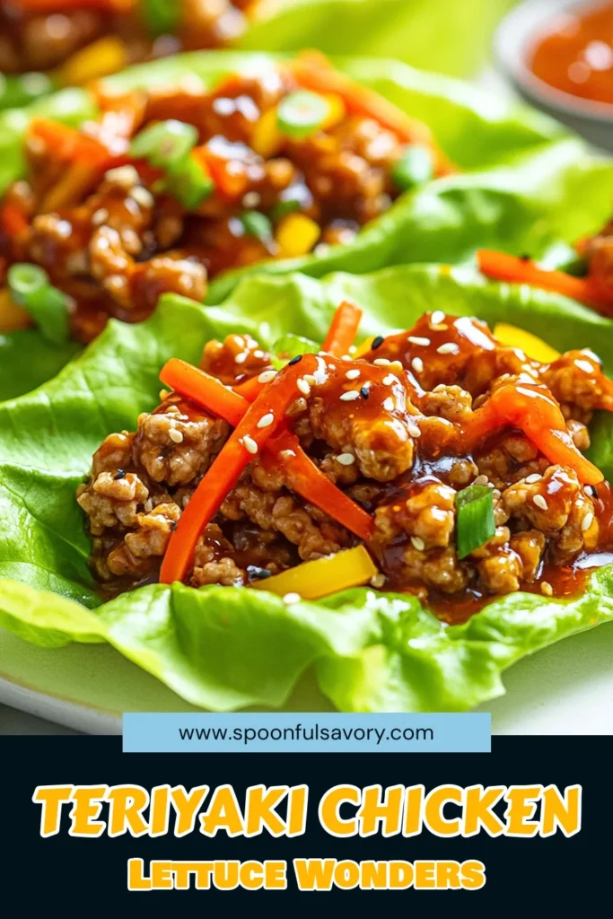 Looking for a quick and easy dinner recipe? Try these delicious teriyaki chicken lettuce wraps! This healthy chicken wraps recipe uses ground chicken, fresh veggies, and a homemade low-carb teriyaki sauce that's packed with flavor. Perfect for a light meal, these ground chicken lettuce wraps are not only tasty but also nutritious. Save this recipe for your next weeknight dinner and impress your family or guests! #TeriyakiChicken #HealthyRecipes #LowCarb #QuickDinner