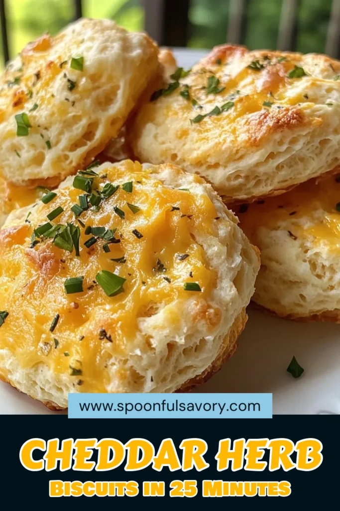 Discover the ultimate Cheddar Herb Biscuits recipe that&rsquo;s perfect for any occasion! These easy drop biscuits are made with sharp cheddar cheese and fresh herbs, resulting in fluffy cheddar biscuits your family will love. Ideal for brunch or as a side to soups and salads, these homemade cheddar biscuits are a delightful treat. Try this simple recipe today and elevate your baking game! Save this for later! #CheddarBiscuits #DropBiscuits #HomemadeBiscuits #FreshHerbs