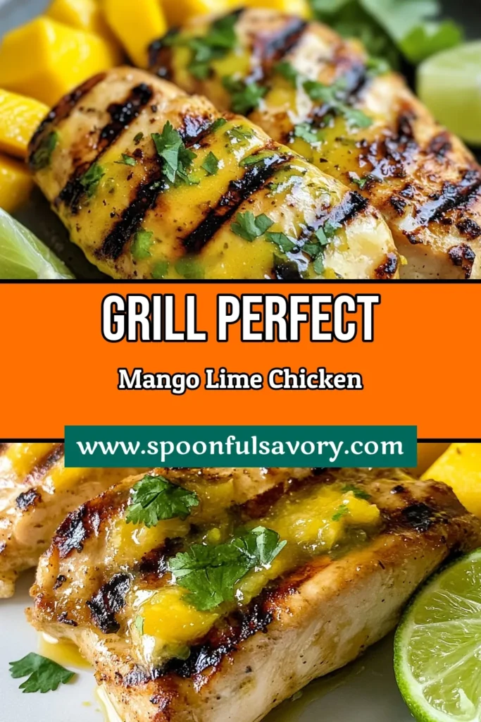 Elevate your summer grilling game with this delicious Mango Lime Grilled Chicken recipe! This easy chicken dinner is marinated in a zesty mango-lime blend, making it a standout choice for health-conscious foodies. Perfect for gatherings, this grilled chicken is juicy, flavorful, and packed with nutrients. Try it today and impress your guests! Save this healthy chicken recipe for your next barbecue! #MangoLimeGrilledChicken #GrilledChickenMarinade #SummerGrilling #EasyChickenDinnerRecipes