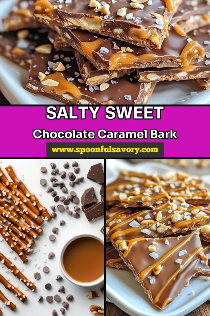 Indulge in this delicious Chocolate Caramel Pretzel Bark, a perfect salty sweet snack that will satisfy your cravings! This easy candy recipe features a delightful combination of crunchy pretzels, rich melted chocolate, and gooey caramel, making it an irresistible no-bake treat. Ideal for parties or a cozy night in, this Chocolate Pretzel Bark is sure to impress. Save this recipe now and enjoy a decadent Caramel Chocolate Dessert! #ChocolatePretzelBark #SaltySweetSnack #EasyCandyRecipes #NoBakeTreats