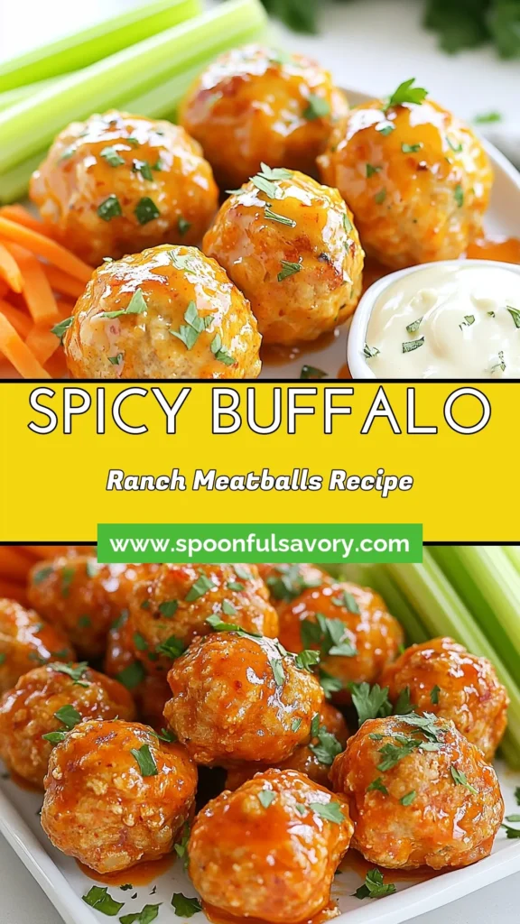 Discover the ultimate Buffalo turkey meatballs recipe that combines spicy buffalo sauce and creamy ranch flavors for a healthy twist on comfort food. These ground turkey meatballs are not only delicious but also nutritious, making them perfect for any meal. Whip up these buffalo ranch meatballs in just 35 minutes and impress your family and friends. Don’t forget to save this healthy turkey meatballs recipe! #BuffaloTurkeyMeatballs #HealthyRecipes #Meatballs #BuffaloSauce