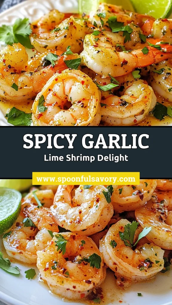 Elevate your dinner with this zesty garlic lime shrimp recipe that's bursting with flavor! This spicy shrimp recipe features marinated shrimp infused with garlic, lime, and a hint of sweetness, making it an easy shrimp dinner ready in just 30 minutes. Perfectly paired with cilantro, this cilantro lime shrimp will impress your guests. Save this delicious marinated shrimp dish for your next meal! #ShrimpRecipe #EasyDinner #SeafoodLovers #CilantroLimeShrimp