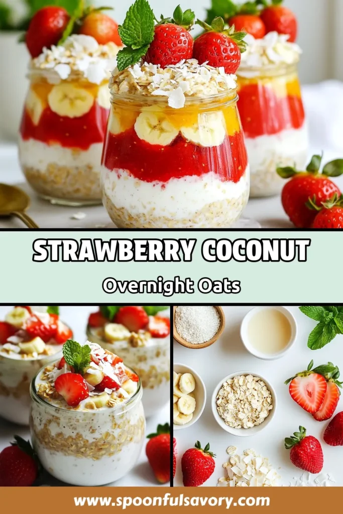 Start your day with delicious Strawberry Coconut Oats! This overnight oats recipe combines coconut milk oatmeal, fresh strawberries, and a hint of vanilla for a healthy breakfast oats that&rsquo;s also perfect as a vegan strawberry dessert. Simply prep it the night before and wake up to a delightful and nutritious meal. Don&rsquo;t miss out&mdash;try this easy recipe now! #OvernightOats #HealthyBreakfast #VeganDessert #CoconutMilkOatmeal
