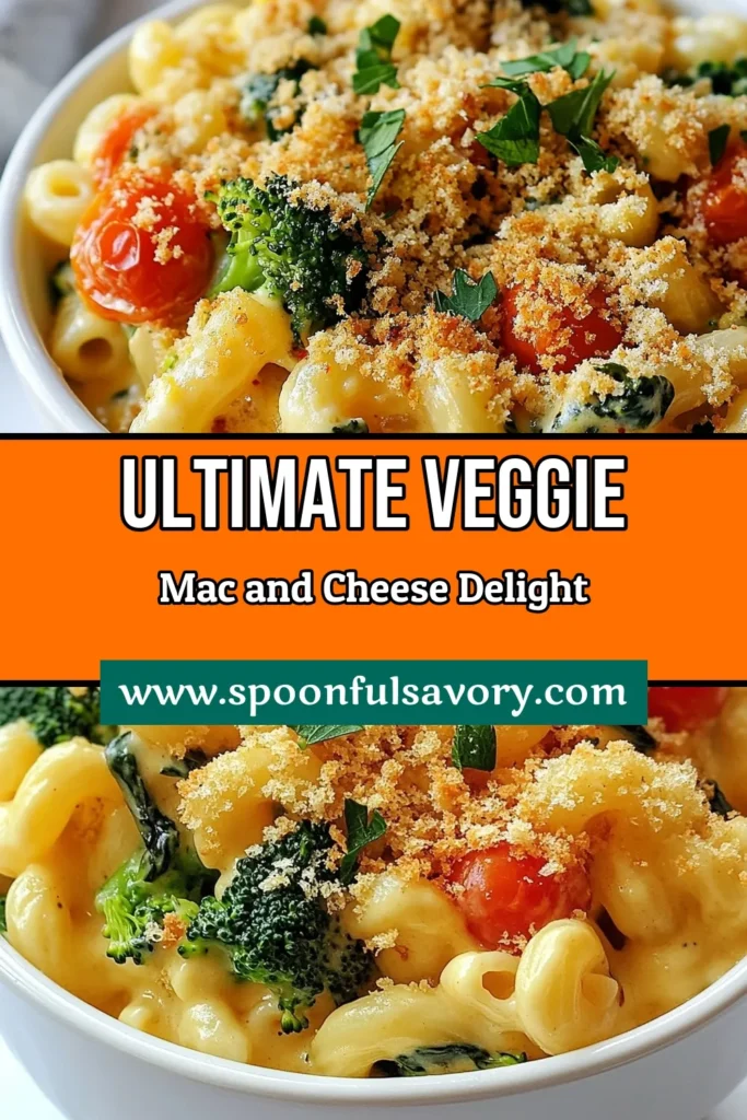 Indulge in this delicious Veggie Loaded Mac and Cheese that's as healthy as it is satisfying! This loaded mac and cheese recipe features creamy vegan mac and cheese made with elbow macaroni, fresh broccoli, spinach, and tomatoes. Perfect for a family meal, it's the ultimate healthy mac and cheese. Ready to dig in? Try this easy recipe today! Save it for your next meal prep! #VeggieMacAndCheese #HealthyRecipes #MacAndCheese #VeggieLoaded