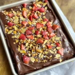 For this recipe, I use two types of chocolate: dark and milk. The dark chocolate gives a rich taste. It balances the sweet milk chocolate well. You'll need 2 cups of dark chocolate chips and 1 cup of milk chocolate chips. The mix creates a lovely flavor and texture. You can add some extra crunch with nuts. I like chopped almonds or walnuts. You only need 1/2 cup if you choose to add them. They bring a nice texture to the bark. Sea salt is also a great touch. A small pinch on top enhances the sweet and salty mix. This recipe makes about 8 servings. Each piece is a fun treat. It’s perfect for sharing or enjoying yourself. In terms of nutrition, the combination of chocolates and strawberries offers a mix of sweet and healthy. Remember, the nuts add healthy fats too. Enjoy this treat in moderation for a balanced snack. {{ingredient_image_2}} Start with a baking sheet and lay down parchment paper. Make sure the paper is smooth and flat. This will help you pull off the bark later. The parchment prevents sticking and makes cleanup simple. In a microwave-safe bowl, add 1 cup of dark chocolate chips. Heat the chocolate in the microwave for 30 seconds. Take it out and stir the chocolate. Repeat this until the chocolate is fully melted and smooth. Next, take another bowl and add 1 cup of milk chocolate chips. Use the same method. Heat in 30-second intervals, stirring each time. The goal is to get it creamy and glossy. Now, pour the melted dark chocolate onto the baking sheet. Spread it evenly into a rectangle about 1/4 inch thick. This will be your base layer. Take a spoon and drizzle the melted milk chocolate over the dark chocolate in a zigzag pattern. Use a toothpick or knife to swirl the chocolates together. This will create a nice marbled look. Before the chocolate sets, sprinkle the crushed freeze-dried strawberries on top. If you like, add chopped nuts as well. Lastly, add a pinch of sea salt to boost the flavors. Transfer the sheet to the refrigerator. Let it chill for 30 to 45 minutes. When it is firm, lift the bark from the sheet and break it into rustic pieces. Enjoy your delicious creation! To get a smooth melt of chocolate, I suggest using the microwave. Start with dark chocolate chips. Place one cup in a bowl. Heat it for 30 seconds. Take it out and stir. Repeat this until it looks shiny and smooth. This helps prevent the chocolate from burning. If you prefer, you can also use a double boiler. Fill a pot with water and bring it to a simmer. Place a heat-safe bowl on top, making sure it does not touch the water. Add the chocolate chips and stir until melted. This method offers more control over the heat. Drizzling the milk chocolate gives your bark a fun look. Once your dark chocolate is ready, melt the milk chocolate in the same way. Use a spoon to drizzle it on the dark chocolate in a zigzag pattern. To create a marbled effect, take a toothpick or knife. Gently swirl it through both chocolates. Be careful not to mix them too much. You want to see both colors. After your chocolate bark sets, store it in an airtight container. Keep it in a cool, dry place. This keeps it fresh and tasty. If you want to serve it, use a nice platter. Add some small treat bags with ribbons for gifts. For extra flair, place fresh strawberries on the side. They add color and contrast to your treat. Enjoy your beautiful creation! Pro Tips Use Quality Chocolate: Opt for high-quality chocolate chips for the best flavor and smooth melting. The better the chocolate, the better the final product will taste. Perfectly Melting Technique: When melting chocolate, use a microwave in short bursts and stir frequently to prevent overheating and burning. Layering Flavors: Experiment with additional toppings like coconut flakes or crushed pretzels for a unique twist and added texture. Storage Tips: Store the bark in an airtight container at room temperature or in the fridge to keep it fresh and prevent melting. {{image_4}} You can make your chocolate covered strawberry bark even more fun by adding different toppings. Besides freeze-dried strawberries, try crushed raspberries or blueberries for a berry explosion. If you love nuts, chopped almonds or walnuts add a nice crunch. You can also use pistachios for a pop of color and flavor. Just remember, sprinkle them on before the chocolate sets. This way, they stick well. Mixing chocolates can change the taste and look of your bark. Instead of just dark and milk chocolate, try white chocolate for a creamy twist. You can also use half dark chocolate and half milk chocolate for a balanced sweetness. If you like a stronger flavor, use extra dark chocolate. The options are endless, so feel free to experiment! Making this bark vegan is easy. Use dairy-free chocolate chips instead of regular chocolate. There are many brands that make tasty vegan options. For a gluten-free treat, check the labels on your chocolate chips. Most are gluten-free, but always double-check. This way, everyone can enjoy your delicious treat without worry. To keep your chocolate covered strawberry bark fresh, store it properly. First, let the bark cool completely before you store it. This prevents moisture from forming. Once cool, break it into pieces. Place the pieces in a single layer if you can. Avoid stacking them, as this can make them stick together. Use an airtight container to store your bark. A glass or plastic container works well. If you don’t have one, a resealable plastic bag can also do the trick. Just make sure to squeeze out any extra air before sealing. Line the bottom with wax paper to avoid sticking, and keep the lid on tight to keep out moisture. When stored correctly, chocolate covered strawberry bark can last up to two weeks. Keep it in a cool, dry place away from sunlight. If you want to make it last longer, you can freeze it. Just wrap each piece tightly in plastic wrap, then place them in a freezer-safe bag. Frozen bark can last for up to three months. When you’re ready to enjoy it, let it thaw in the fridge for a few hours before serving. You can use fresh strawberries, but the bark will be different. Fresh strawberries add moisture. This moisture can make the chocolate soft. Freeze-dried strawberries are crunchy and flavorful. They blend well with the chocolate and keep the bark crisp. Using both dark and milk chocolate gives a rich taste. The dark chocolate is bold, while the milk chocolate is sweet. This mix creates a nice balance of flavors. If you prefer one type, you can use just dark or just milk chocolate. But the taste will change. If you want a chocolate-free option, try carob chips. They have a sweet, nutty taste. You can also use white chocolate for a different flavor. Just remember, the texture and taste will change with substitutes. This guide covers all you need to know about making chocolate-covered strawberry bark. We explored chocolate types, add-ins, and nutritional info. I shared step-by-step instructions for a smooth melt and how to store your treat. We also discussed fun variations for different diets. Keep experimenting with flavors and enjoy this tasty treat. Your friends and family will love it!