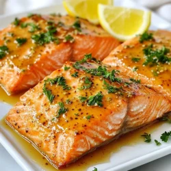 - 4 skinless salmon fillets (6 ounces each) - 3 tablespoons Dijon mustard - 2 tablespoons honey - 2 tablespoons olive oil - 2 cloves of garlic, finely minced - 1 teaspoon fresh thyme leaves (or &frac12; teaspoon dried thyme) - Salt and freshly ground black pepper, to taste - Lemon wedges, for serving - Fresh parsley, finely chopped, for garnish To make honey mustard salmon, you need a few key ingredients. The salmon fillets are the star of the dish. Look for fresh, skinless fillets for the best taste. Dijon mustard adds a nice tang. Honey brings sweetness and balances the flavors. Olive oil helps the glaze stick and adds richness. You also need garlic for depth. Fresh thyme adds an herbal note. Don't forget salt and pepper to season. Lemon wedges brighten the dish when serving. Fresh parsley is perfect for a pop of color and flavor. Each ingredient plays a role in creating a dish that is sweet, tangy, and savory. With these simple items, you can create a meal that feels special and tastes amazing. Enjoy the process of gathering your ingredients and getting ready to cook! {{ingredient_image_2}} 1. First, preheat your oven to 400&deg;F (200&deg;C). 2. Next, line a baking sheet with parchment paper. This helps with easy cleanup. 3. In a small bowl, mix together the Dijon mustard, honey, and olive oil. 4. Add the minced garlic, thyme, salt, and pepper to the bowl. 5. Whisk until the mixture is smooth and well combined. 1. Place the salmon fillets on the prepared baking sheet, skin-side down. 2. Take a brush or the back of a spoon and coat each fillet with the honey mustard mixture. 3. Make sure every fillet is covered well for the best flavor. 1. Bake the salmon in the oven for 12 to 15 minutes. 2. Check if the fish flakes easily with a fork. That means it&rsquo;s done! 3. For a nice crust, turn on the broiler for the last 2 minutes. 4. Watch closely to avoid burning the top. 5. Once it&rsquo;s done, remove the salmon and let it rest for about a minute. 6. Serve warm, topped with fresh parsley and a squeeze of lemon juice. To ensure perfect salmon texture, start with fresh fillets. Fresh salmon is firm and moist. If the salmon feels mushy, it may not be fresh. Use a thermometer to check doneness. Cook salmon to an internal temperature of 145&deg;F (63&deg;C). This way, it won&rsquo;t dry out. To avoid overcooking salmon, keep an eye on your timer. Salmon cooks quickly, taking about 12 to 15 minutes in the oven. If you broil, watch it closely during the last two minutes. A good rule is to remove it when it flakes easily with a fork. Pair honey mustard salmon with simple sides. Steamed green beans or roasted vegetables work great. A side of rice or quinoa can soak up the flavors too. For optional garnishes, sprinkle fresh parsley on top. It adds color and freshness. A squeeze of lemon brightens the dish. This creates a nice balance with the sweet and tangy glaze. Pro Tips Marinate for More Flavor: For an even richer taste, let the salmon marinate in the honey mustard mixture for 30 minutes to an hour before baking. Check for Doneness: Salmon is perfectly cooked when it flakes easily with a fork and has an internal temperature of 145&deg;F (63&deg;C). Use a meat thermometer for accuracy. Experiment with Herbs: Feel free to substitute or add other herbs like dill or rosemary to the honey mustard mixture for a different flavor profile. Perfect Pairings: Serve this dish with a light salad or steamed vegetables to complement the sweet and tangy flavors of the salmon. {{image_4}} You can easily switch up the flavors in your honey mustard salmon. Here are some ideas: - Adding spices to the honey mustard glaze: Try adding a pinch of cayenne pepper for heat. A dash of smoked paprika gives a nice, smoky taste. If you like herbs, mix in some dried oregano or basil. Each spice changes the flavor and keeps things exciting. - Alternative proteins to use: If salmon isn't your thing, consider using chicken or tofu. Chicken breasts work well with the glaze, giving you a tasty alternative. Tofu absorbs flavors nicely, making it a great choice for a plant-based meal. You can make honey mustard salmon fit your diet easily. Here are some options: - Gluten-free options: This recipe is already gluten-free since it uses Dijon mustard without wheat. Always check the labels to ensure your mustard is safe. You can use gluten-free soy sauce for added flavor. - Low-carb modifications: To keep it low-carb, skip any sugary sides. Serve your salmon with a fresh salad or steamed veggies instead. You can also use cauliflower rice as a great substitute for regular rice. It&rsquo;s light and keeps the meal healthy. To store leftover salmon, place it in an airtight container. You want to keep it fresh and tasty. Store it in the fridge for up to three days. If you want to save the honey mustard glaze, pour it into a small jar. Keep it sealed and store it in the fridge for up to a week. The best way to reheat salmon is in the oven. Preheat your oven to 275&deg;F (135&deg;C). Place the salmon on a baking sheet and cover it with foil. Heat for about 15 minutes or until warm. This method keeps the salmon moist. You can also use the microwave. Place the salmon on a microwave-safe plate. Cover it with a damp paper towel. Heat it in short bursts of 30 seconds. Check often to avoid overcooking, which can dry it out. Keeping the salmon covered during reheating helps keep its texture. This way, you enjoy a delicious meal again without losing flavor. What temperature should salmon be cooked to? Salmon cooks best at 145&deg;F (63&deg;C). This ensures the fish is safe to eat. Use a food thermometer for accuracy. The salmon should flake easily with a fork when done. Can I use fresh herbs instead of dried thyme? Yes, you can use fresh herbs. Fresh thyme gives a bright flavor. Use about three times more fresh herbs than dried. This means for this recipe, use one teaspoon of fresh thyme. Health benefits of honey mustard in recipes Honey mustard adds flavor with fewer calories. Honey has antioxidants that may help fight disease. Mustard seeds are low in calories and high in nutrients. They may support digestion and heart health. Using honey mustard in dishes like this one can make meals tastier without extra fat. Nutritional breakdown of honey mustard salmon Each serving of honey mustard salmon has about 350 calories. It provides around 30 grams of protein. Salmon is rich in omega-3 fatty acids, which are good for heart health. The dish also has healthy fats from olive oil. It is a great balance of protein and healthy fats for a nutritious meal. In this blog post, we explored the simple yet delicious honey mustard salmon recipe. We covered essential ingredients like salmon, Dijon mustard, and honey. You learned step-by-step cooking instructions to achieve the perfect texture. We also discussed tips for serving and storage to keep your meal fresh. Remember, this dish is versatile and easy to adapt. Enjoy experimenting with flavors and variations, and make it your own. Happy cooking!