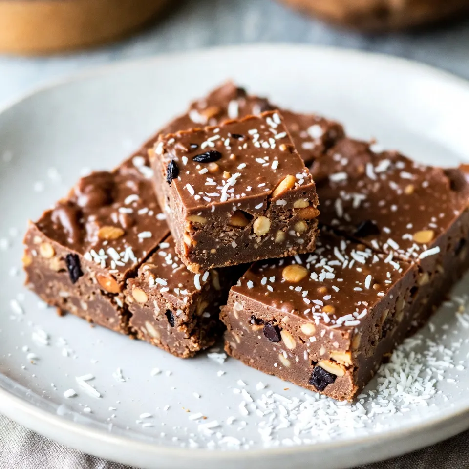 - 1 can (14 oz) sweetened condensed milk - 2 cups semi-sweet chocolate chips - 1 cup unsweetened shredded coconut - 1 teaspoon pure vanilla extract - 1/4 teaspoon sea salt - 1/2 cup chopped nuts (optional) - Calories per serving: About 150 calories - Macronutrient breakdown: - Total Fat: 8g - Saturated Fat: 5g - Carbohydrates: 18g - Sugars: 14g - Protein: 2g When making Chocolate Coconut Fudge, you want to use high-quality ingredients. Sweetened condensed milk gives the fudge its creamy texture. Semi-sweet chocolate chips melt perfectly and add rich flavor. Unsweetened shredded coconut brings a delightful chew. The vanilla extract enhances the overall taste. Sea salt balances the sweetness, making each bite enjoyable. Chopping nuts is optional, but they add a fun crunch and flavor. Pecans or walnuts work great. Adjust the recipe to fit your taste. This fudge is simple yet delicious, perfect for sharing or enjoying yourself. Understanding the nutritional facts helps you enjoy this treat wisely. Each piece offers a nice balance of flavors while keeping indulgence in check. {{ingredient_image_2}} First, grab an 8x8-inch square baking pan. Line it with parchment paper. Make sure some paper hangs over the edges. This will help you lift the fudge out later. Next, take a medium saucepan. Add the sweetened condensed milk and semi-sweet chocolate chips. Set the pan over low heat. Stir the mix constantly. This will help the chocolate melt evenly. You want a smooth and silky mixture. Once the chocolate melts, remove the pan from heat. Stir in the pure vanilla extract. Add a sprinkle of sea salt. Mix it well for great flavor. Now, fold in the shredded coconut. If you like nuts, add the chopped nuts too. Make sure everything blends together nicely. You want to see coconut and nuts spread evenly in the fudge. Carefully pour the fudgy mix into your lined pan. Use a spatula to spread it evenly. Ensure the top is smooth and flat. Place the pan in the refrigerator. Let it chill for about 2-3 hours. The fudge should set firmly when touched. When the fudge is set, lift it out by the parchment paper. Cut it into squares or rectangles. You can choose the size you like. For serving, arrange the pieces on a nice platter. You can sprinkle extra coconut or cocoa powder on top for a fun touch. You can switch out ingredients to match your taste. For chocolate, try dark chocolate chips for a richer flavor. You can also use milk chocolate for a sweeter treat. If you don’t have sweetened condensed milk, use coconut cream for a dairy-free option. This will add a nice coconut flavor too. Getting the right texture is key to great fudge. Stir the chocolate mixture slowly as it melts. This helps it stay smooth. If the fudge seems too thick, add a splash of milk. This will help it blend better. Make sure to mix well after adding any extra liquid. How you serve your fudge makes a big difference. Cut it into neat squares or fun shapes. For a fancy touch, place the pieces on a pretty plate. You can sprinkle extra shredded coconut or cocoa powder on top. Add a few whole nuts for color and texture. A light dusting of sea salt gives it a gourmet look. Pro Tips Use Quality Chocolate: The flavor and texture of your fudge greatly depend on the quality of the chocolate chips you choose. Opt for high-quality semi-sweet chocolate for the best results. Adjust Sweetness: If you prefer a less sweet fudge, consider reducing the amount of sweetened condensed milk or using dark chocolate chips instead of semi-sweet. Experiment with Flavors: Feel free to get creative! Add a pinch of cinnamon, a splash of peppermint extract, or even a handful of dried fruit for a unique twist on your fudge. Ensure Proper Cooling: Allow the fudge to cool completely at room temperature before refrigerating. This helps maintain a smooth texture and prevents the fudge from becoming too hard. {{image_4}} You can make your chocolate coconut fudge even better! Add spices or extracts for new flavors. For a warm spice, try cinnamon or nutmeg. A drop of peppermint extract gives a fresh twist. You can also use almond extract for a nutty taste. These small changes create new and exciting fudge flavors. Want to make this fudge vegan? Use coconut cream instead of sweetened condensed milk. Choose dairy-free chocolate chips for a vegan-friendly option. For a gluten-free treat, ensure all ingredients are certified gluten-free. These swaps keep your fudge delicious while meeting dietary needs. Let’s get creative for the holidays! For Valentine’s Day, add a few red sprinkles on top. At Halloween, you can mix in some orange food coloring. For Christmas, use crushed candy canes or dried fruit. These seasonal touches make your fudge festive and fun! Store the fudge at room temperature for short-term use. Place it in an airtight container. It stays fresh for up to a week this way. Keep the fudge in a cool, dry spot. Avoid direct sunlight, as it can melt the chocolate. For longer storage, keep the fudge in the fridge. This method extends its shelf life. Use an airtight container to prevent moisture. The fudge can last up to two weeks in the fridge. Cold fudge can be a nice treat on a hot day too. You can freeze the fudge for even longer storage. First, cut it into pieces. Wrap each piece in plastic wrap tightly. Then, place the wrapped pieces in a freezer bag or container. This way, the fudge stays fresh for up to three months. To thaw, take it out of the freezer and let it sit at room temperature for about 30 minutes. Enjoy your fudge without worry! You can tell the fudge is set when it feels firm to the touch. After chilling for 2-3 hours, check the edges. They should pull away from the pan. The surface should not be sticky. If it is, give it more time in the fridge. Yes, you can use various nuts! Pecans and walnuts work well. Almonds or hazelnuts add a nice crunch too. Just chop them to your liking. Mix them in as you fold the coconut into the fudge. The fudge stays fresh for about a week at room temperature. For longer storage, keep it in the fridge. In the fridge, it can last up to two weeks. Make sure to use an airtight container to keep it fresh. Absolutely! You can top the fudge with more shredded coconut. Try adding mini chocolate chips or sprinkles for fun. Sea salt adds a nice touch too. Get creative and mix in your favorite toppings! This blog post covers how to make a delicious fudge with simple ingredients. You learned the steps from preparing your pan to serving the fudge. We explored tips on ingredients, texture, and presentation. You can also try different flavors and dietary options to suit your taste. In the end, homemade fudge is fun and easy to make. Enjoy sharing your treats and impressing your friends with your skills!