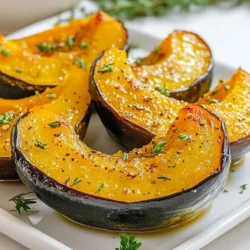 Garlic Herb Roasted Acorn Squash Savory Side Dish