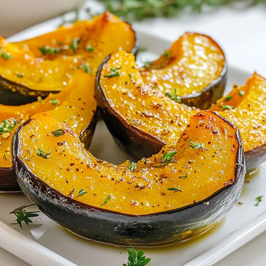 Garlic Herb Roasted Acorn Squash Savory Side Dish