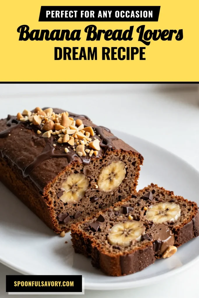 Indulge in the rich flavors of this chocolate peanut butter banana bread that's perfect for any occasion! Easy to make, this moist banana bread with chocolate combines ripe bananas, creamy peanut butter, and a touch of sweetness for a healthy banana bread recipe you'll love. It's an irresistible peanut butter banana bread dessert that the whole family will enjoy. Try this easy banana bread recipe today and elevate your baking game! #ChocolatePeanutButterBananaBread #HealthyDesserts #BananaBread #BakingJoy