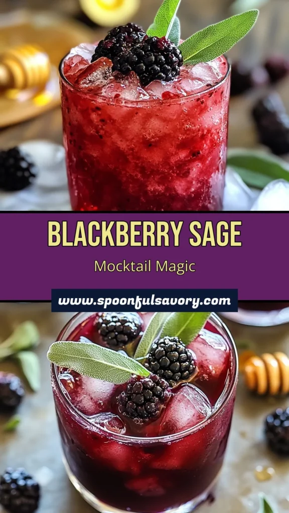 Looking for a refreshing summer treat? Try this delicious blackberry sage mocktail! This non-alcoholic blackberry drink is perfect for those warm days. With easy sage cocktails like this blackberry sage smash, you'll impress your friends and family at any gathering. Discover more refreshing mocktail recipes and enjoy the vibrant flavors in this simple drink. Save this recipe for your next summer berry drinks celebration! #BlackberrySageMocktail #NonAlcoholicDrinks #RefreshingMocktails #SummerBerryDrinks