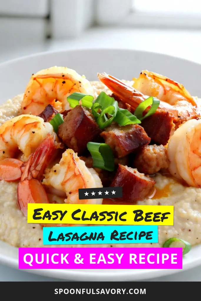 Discover this irresistible Cajun shrimp and grits recipe that's perfect for any occasion. Enjoy creamy stone-ground grits paired with flavorful skillet Cajun shrimp and andouille sausage for a true southern dish. This easy Cajun shrimp recipe is a must-try and is sure to impress your guests. Get ready to savor every bite! Save this recipe for your next meal! #CajunShrimp #ShrimpAndGrits #SouthernCooking #EasyRecipes