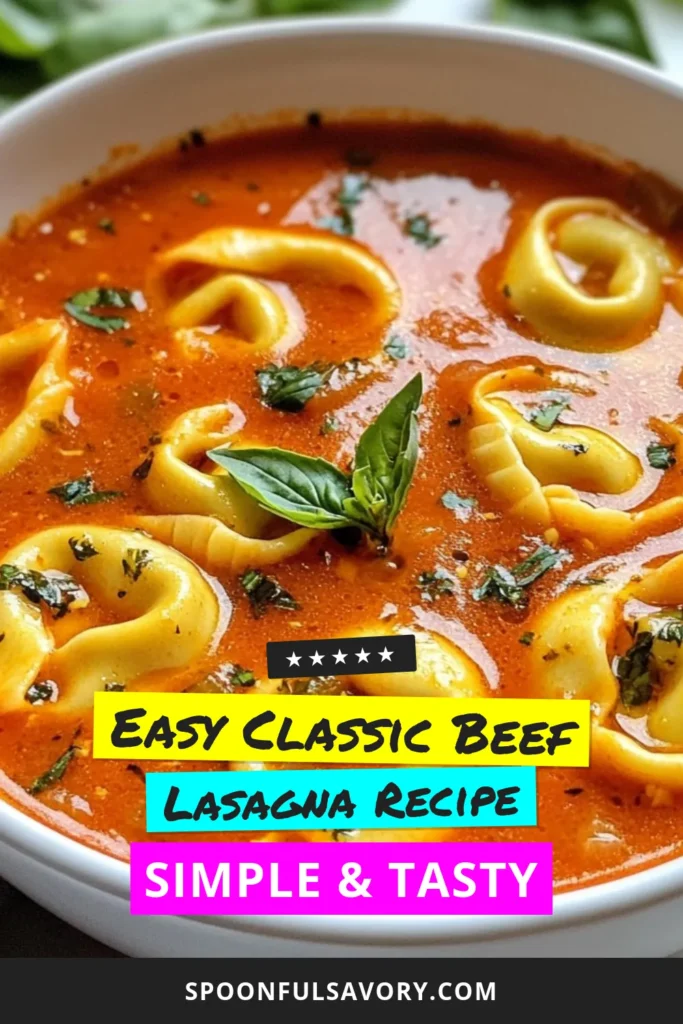 Warm up with this deliciously easy creamy tomato basil soup featuring cheese tortellini! This vegetarian soup recipe is perfect for cozy nights and can easily be made dairy-free. In just 30 minutes, you'll have a bowl of flavorful tortellini soup that's rich and comforting. Don't miss out on this creamy tomato basil tortellini soup recipe &ndash; save it for your next meal! #CreamyTomatoBasilSoup #TortelliniSoupRecipe #VegetarianSoupRecipes #EasyCreamySoup