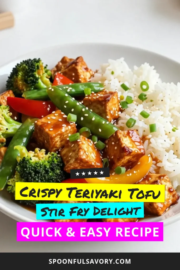 Looking for a delicious and healthy dinner option? Try this easy Teriyaki Tofu Stir Fry! Perfect for busy weeknights, this vegan tofu recipe packs flavor and nutrients. With crispy tofu, colorful veggies, and a sweet savory sauce, it&rsquo;s a must-try. Serve it over rice or noodles for a satisfying meal. Save this quick dinner idea for your next family dinner! #TeriyakiTofuStirFry #VeganTofuRecipes #EasyStirFryRecipe #HealthyTofuDishes