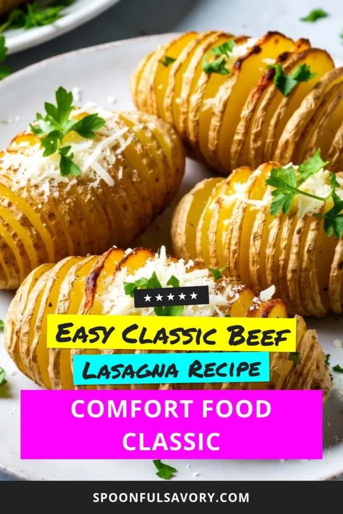 Indulge in the mouthwatering flavors of Garlic Parmesan Hasselback Potatoes! This easy Hasselback potato recipe features crispy layers infused with garlic butter, and topped with rich Parmesan cheese. Perfect as a side dish or a delicious snack, these baked Hasselback potatoes will elevate any meal. Try making these Garlic Parmesan Potatoes today and impress your family and friends! Save this recipe now! #HasselbackPotatoes #GarlicButterPotatoes #ParmesanCheesePotatoes #BakedHasselbackPotatoes