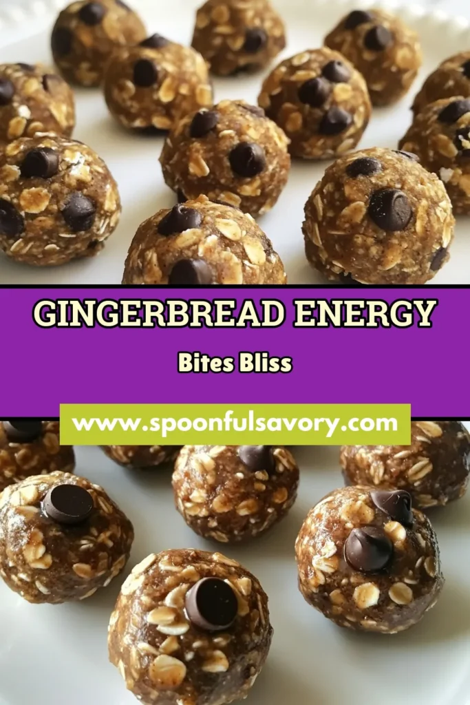Looking for a delicious and healthy holiday snack? Try these Gingerbread Energy Bites! Perfect for the festive season, these no-bake gingerbread bites are not only packed with flavor but also make a great energy bite recipe. Whip up these gingerbread protein balls in just 10 minutes for a nutritious treat that your family will love. Don't miss out—pin this recipe and savor the holidays! #GingerbreadEnergyBites #HealthyHolidaySnacks #NoBakeGingerbreadBites #EnergyBiteRecipe