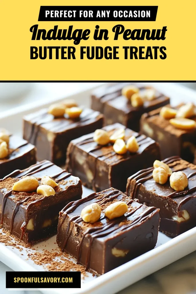 Indulge in this rich and creamy chocolate peanut butter fudge that's perfect for satisfying your sweet tooth! This easy fudge recipe requires no baking and features delightful layers of creamy peanut butter treats and luscious chocolate. Just melt, mix, and chill for homemade fudge with nuts that everyone will love. Try this no-bake chocolate dessert today and impress your friends! Save this recipe for later! #ChocolatePeanutButterFudge #EasyFudgeRecipe #NoBakeDessert #HomemadeFudgeWithNuts