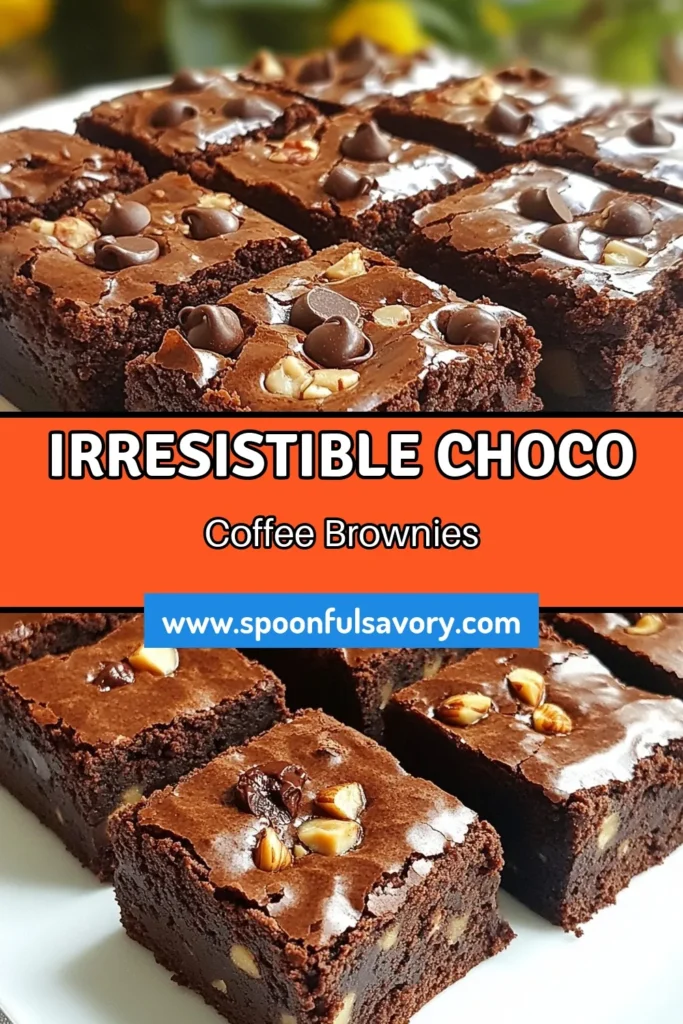 Indulge in the rich flavor of these Choco-Coffee Brownies with our irresistible Espresso Brownie Recipe. These Chocolate Espresso Bars are the perfect blend of chocolate and coffee, baked to chewy perfection. Enjoy a delightful coffee-infused dessert that is sure to impress. Don't miss out on this simple yet delicious treat&mdash;try it today! Perfect for any occasion! #ChocoCoffeeBrownies #EspressoBrownieRecipe #ChocolateEspressoBars #CoffeeInfusedDesserts