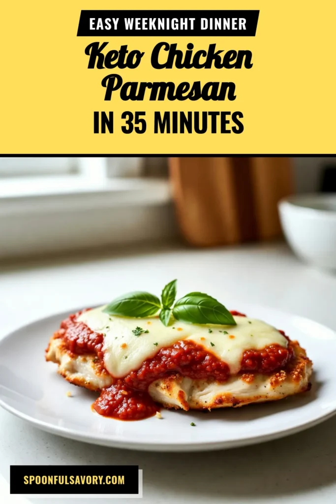 Discover the ultimate Keto Chicken Parmesan recipe that's deliciously simple and perfect for your low carb lifestyle. This easy keto dinner features juicy chicken breasts coated in almond flour, paired with sugar-free marinara sauce and topped with gooey mozzarella cheese. Say goodbye to carbs and hello to flavor! Enjoy this low carb chicken recipe tonight and impress your family. Save this recipe for your next meal! #KetoChickenParmesan #EasyKetoDinner #LowCarbChickenRecipe #AlmondFlourChickenParmesan