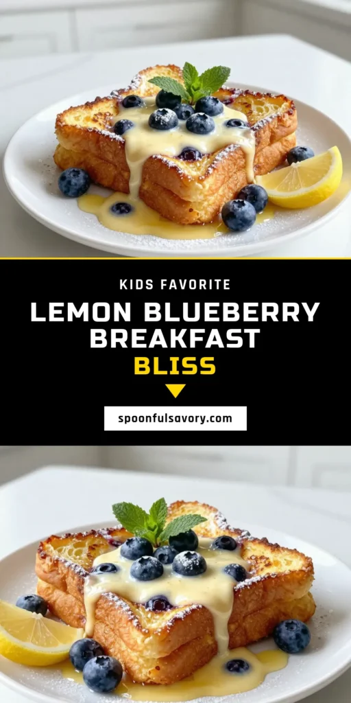 Indulge in a delicious Lemon Blueberry French Toast that combines the perfect harmony of sweet blueberries with zesty lemon! This Overnight French Toast Recipe using challah bread makes breakfast easy and delightful. Prepare it the night before, bake it in the morning, and serve it with maple syrup for a mouthwatering start to your day. Perfect for brunch or a special occasion. Click to save this Blueberry Dessert Recipe now! #FrenchToast #BreakfastRecipes #BrunchIdeas #BlueberryDessert