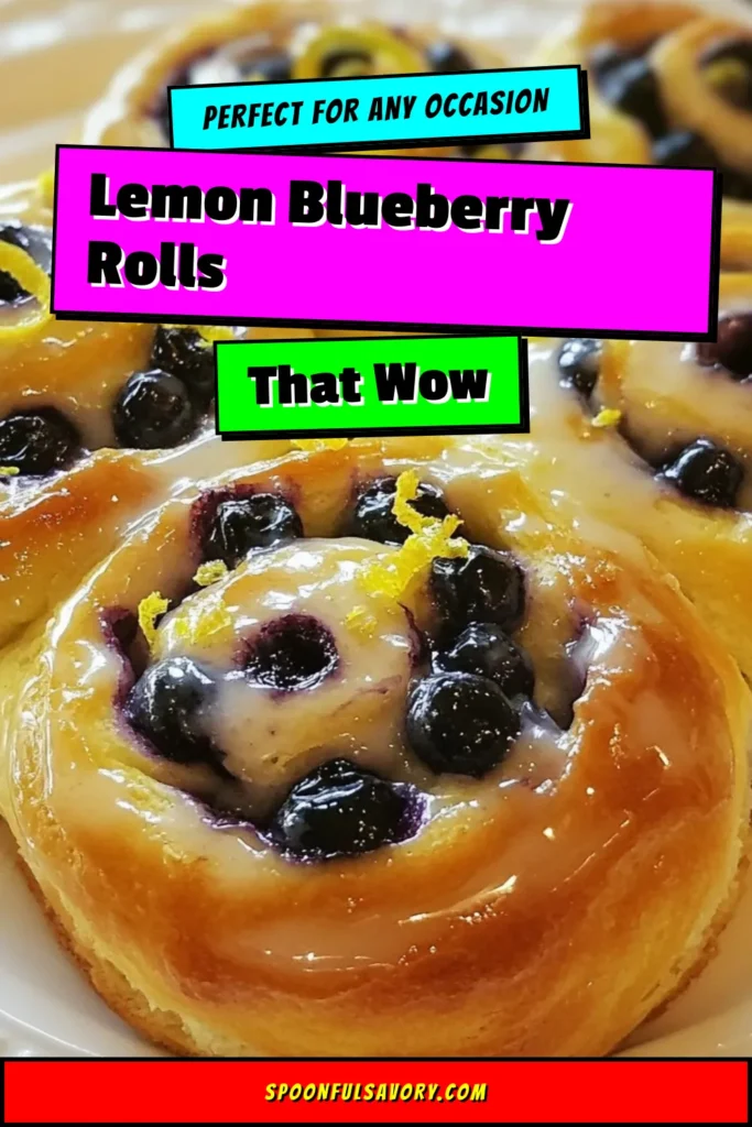 Indulge in these delicious Lemon Blueberry Rolls, a perfect sweet breakfast treat! This easy Sweet Rolls Recipe combines fresh blueberries with a zesty Blueberry Lemon Glaze, ensuring a burst of flavor with each bite. Experience the joy of Homemade Sweet Rolls that bring a bakery-style charm to your kitchen. Try this delightful recipe today, and don't forget to save it for later! #SweetRolls #BlueberryRecipes #LemonDesserts #HomemadeBakery