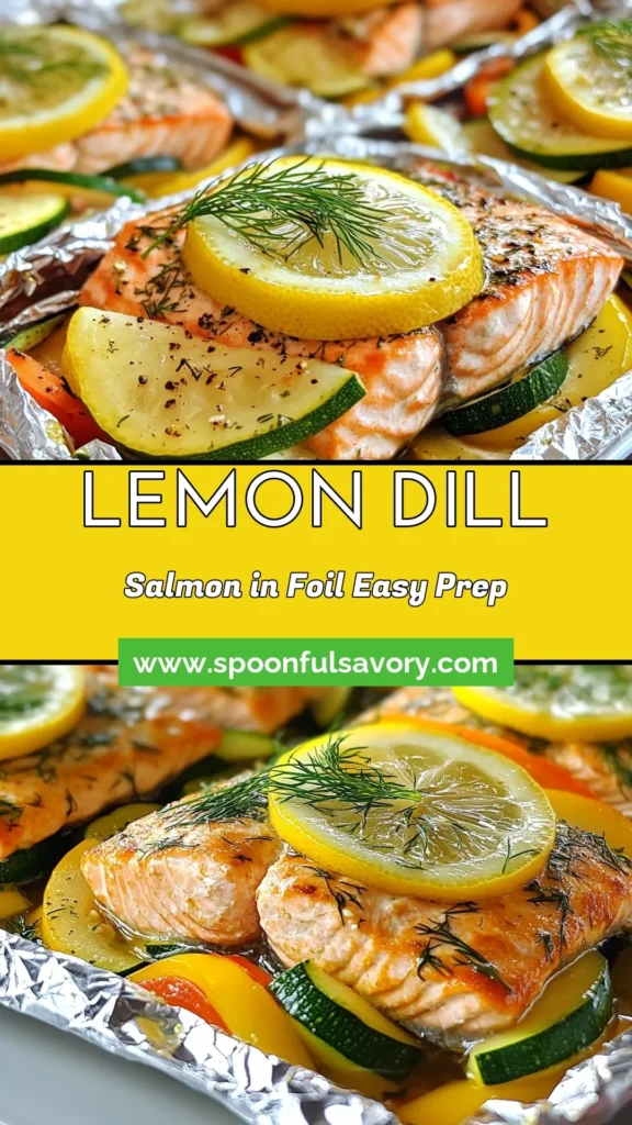 Elevate your dinner with these delicious Grilled Lemon Dill Salmon Packets! This easy foil packet salmon recipe is the perfect combination of healthy grilled salmon, fresh vegetables, and zesty lemon flavor. With just a few ingredients, you can create flavorful grilled salmon packets that are both simple and satisfying. Perfect for weeknight meals or impressing guests. Click for the full recipe and enjoy hassle-free cooking today! #GrilledSalmonPackets #LemonDillSalmon #HealthyGrilledSalmon #EasySalmonRecipes