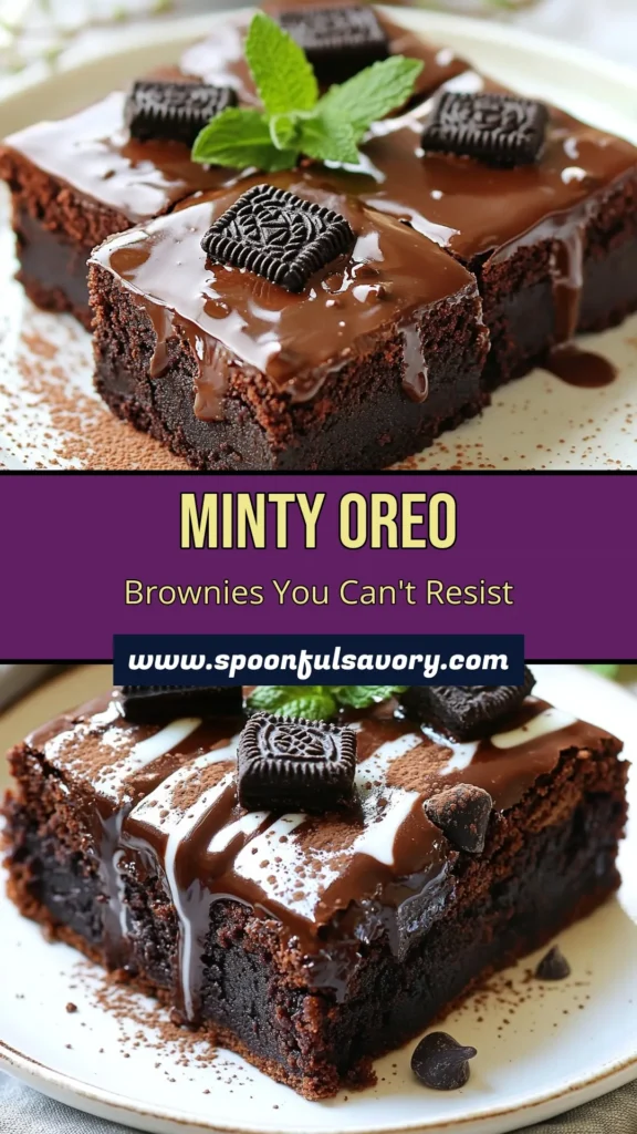 Indulge in these irresistible Chocolate Mint Brownies that combine decadent fudgy brownies with Oreos for the ultimate dessert experience. This easy Oreo brownie recipe features layers of mint chocolate chips, creating a delightful flavor that won't disappoint. Perfect for any occasion, these mint chocolate desserts are sure to impress. Don't miss out on this delicious treat; save this recipe now! #ChocolateMintBrownies #OreoBrownieRecipe #MintChocolateDesserts #EasyBrownieRecipe
