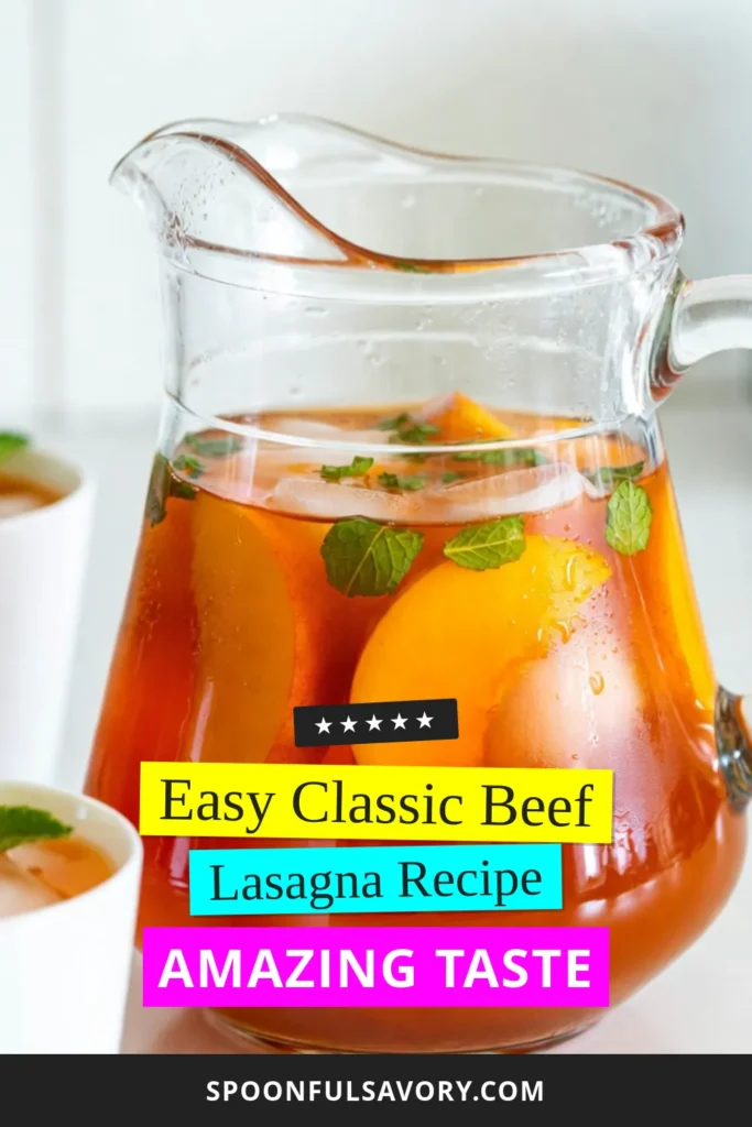 Quench your thirst with this refreshing Ginger Peach Iced Tea recipe! Made with fresh peach slices and a hint of ginger, this homemade iced tea with ginger is perfect for sunny days. Discover how easy it is to create a delightful peach tea drink that will impress your friends. Perfect for gatherings or a quiet afternoon, try this easy iced tea recipe today! Save for later! #GingerPeachIcedTea #HomemadeIcedTea #PeachTeaDrink #EasyIcedTeaRecipes