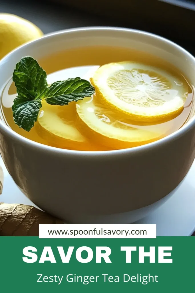 Discover the warm and soothing benefits of honey lemon ginger tea with this easy ginger tea recipe. Perfect for any time you need a comforting herbal tea with honey, this homemade ginger tea is bursting with zesty flavor. Ready in just 15 minutes, adjust the sweetness and tartness to your liking. Dive into this delightful beverage and enjoy its natural goodness! Try it today and save this recipe. #HoneyLemonGingerTea #GingerTeaRecipe #ZestyTeaRecipes #HerbalTeaWithHoney